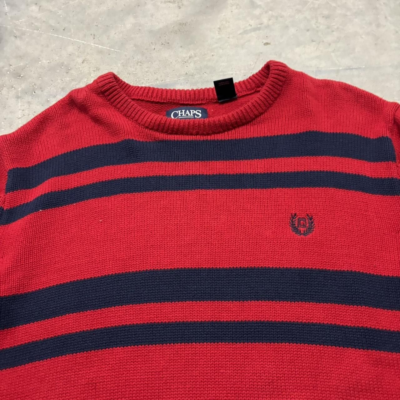Japanese Brand × Vintage Crazy Vintage Y2K/2000s Grunge Red Striped Streetwear Skater Sweater! Size US L / EU 52-54 / 3 - 2 Thumbnail