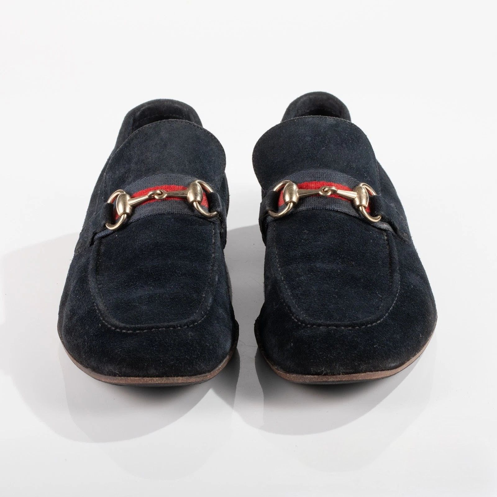 Gucci Gucci Horsebit Loafers Navy Blue Suede 9 Leather Size US 9 / EU 42 - 4 Thumbnail