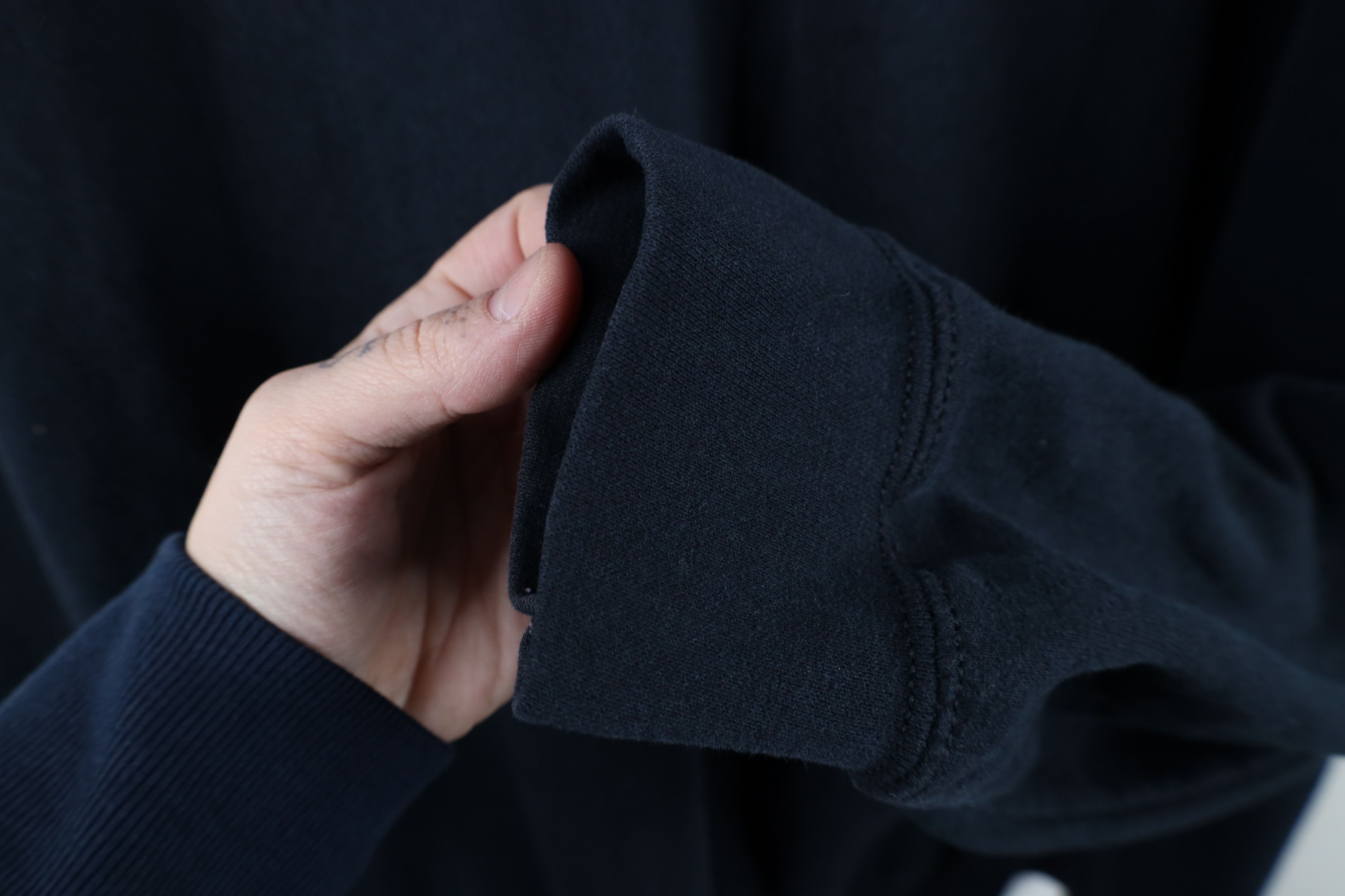 Vintage Vintage 90s Streetwear Blank Crewneck Sweatshirt Black Size US XXL / EU 58 / 5 - 8 Thumbnail