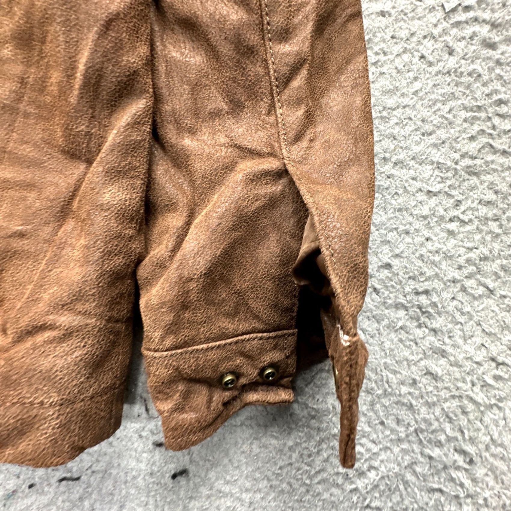 Roundtree & Yorke Roundtree & Yorke Suede Leather Jacket Mens M Lined Brown Full Zip Bomber Jacket Size US M / EU 48-50 / 2 - 7 Thumbnail