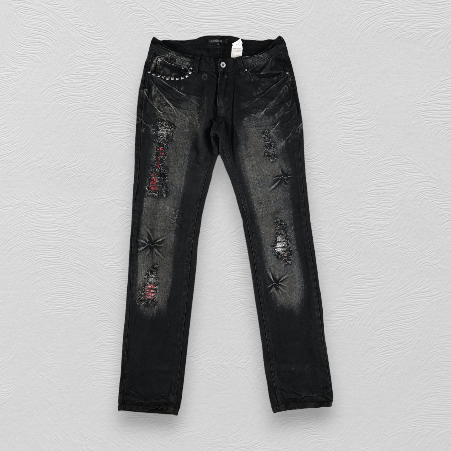 In The Attic In The Attic Jeans Distress Faded Black Denim KJ2961 Size US 32 / EU 48 - 1 Thumbnail