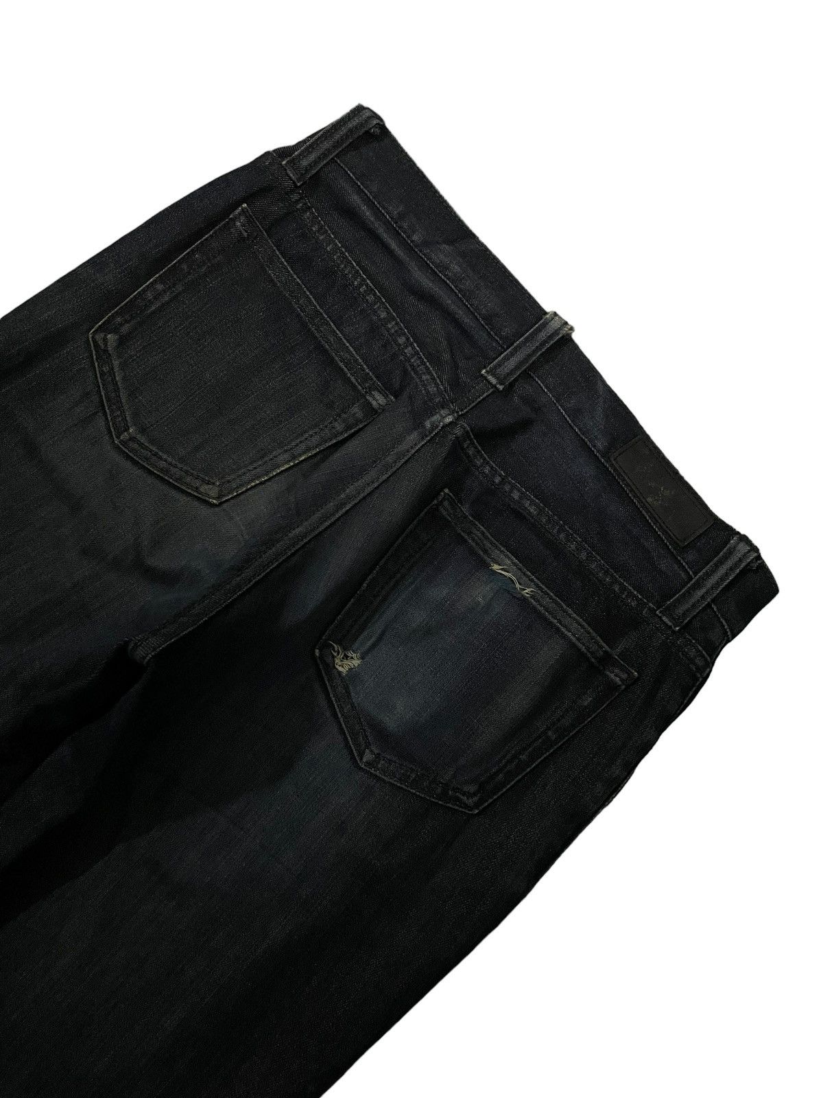 Jun Takahashi Japanese Denim Uniqlo Faded Wash Loose Straight Ripped Jeans Size US 31 - 9 Thumbnail