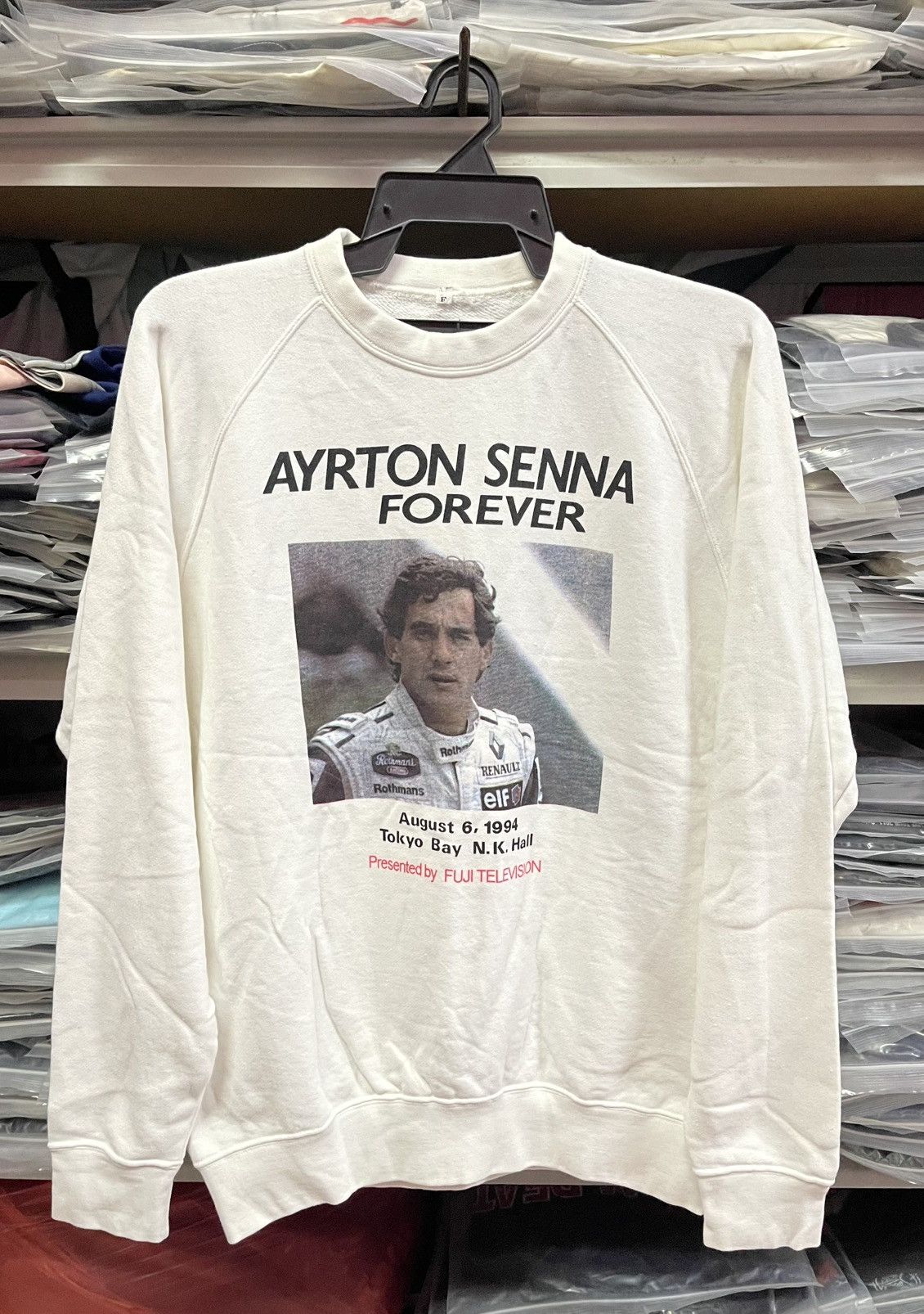 Vintage Vintage 90s Ayrton Senna Forever Sweatshirt🔥🔥🔥 Size US L / EU 52-54 / 3 - 1 Thumbnail