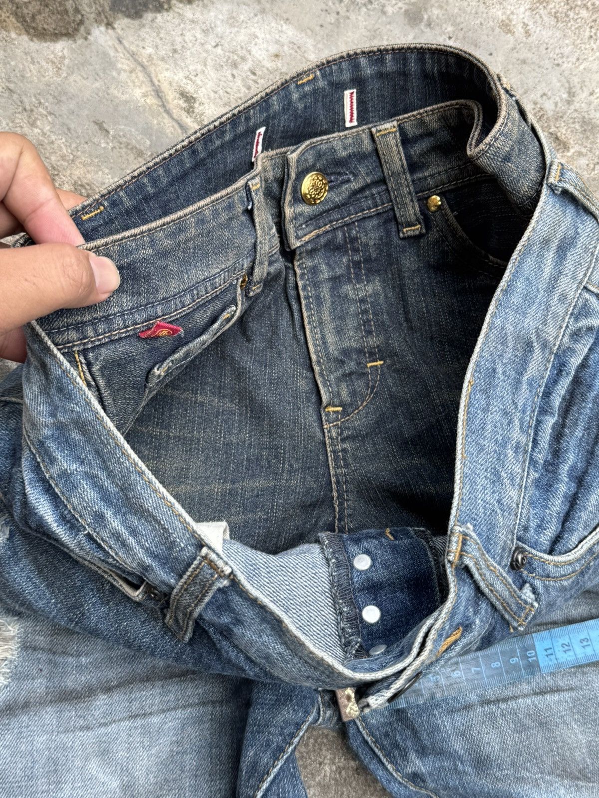 Le Grande Bleu (L.G.B.) Flared Fuga Double Layers 1of1 Denim Pants Goa ifsix Styled Size US 29 - 13 Thumbnail