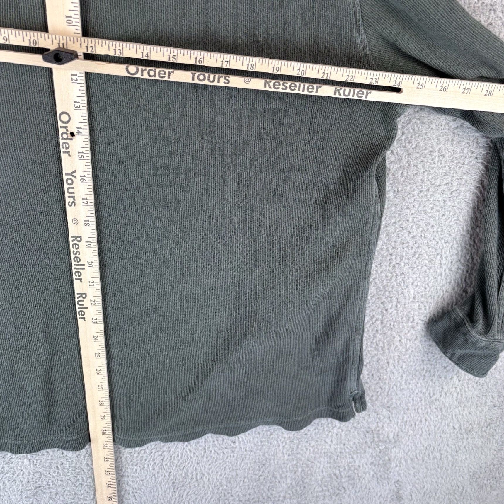 Vintage 32 Bar Blues Shirt Mens XL Green Waffle Knit Button Pocket Cotton Classic Western Shirt Size US XL / EU 56 / 4 - 6 Thumbnail