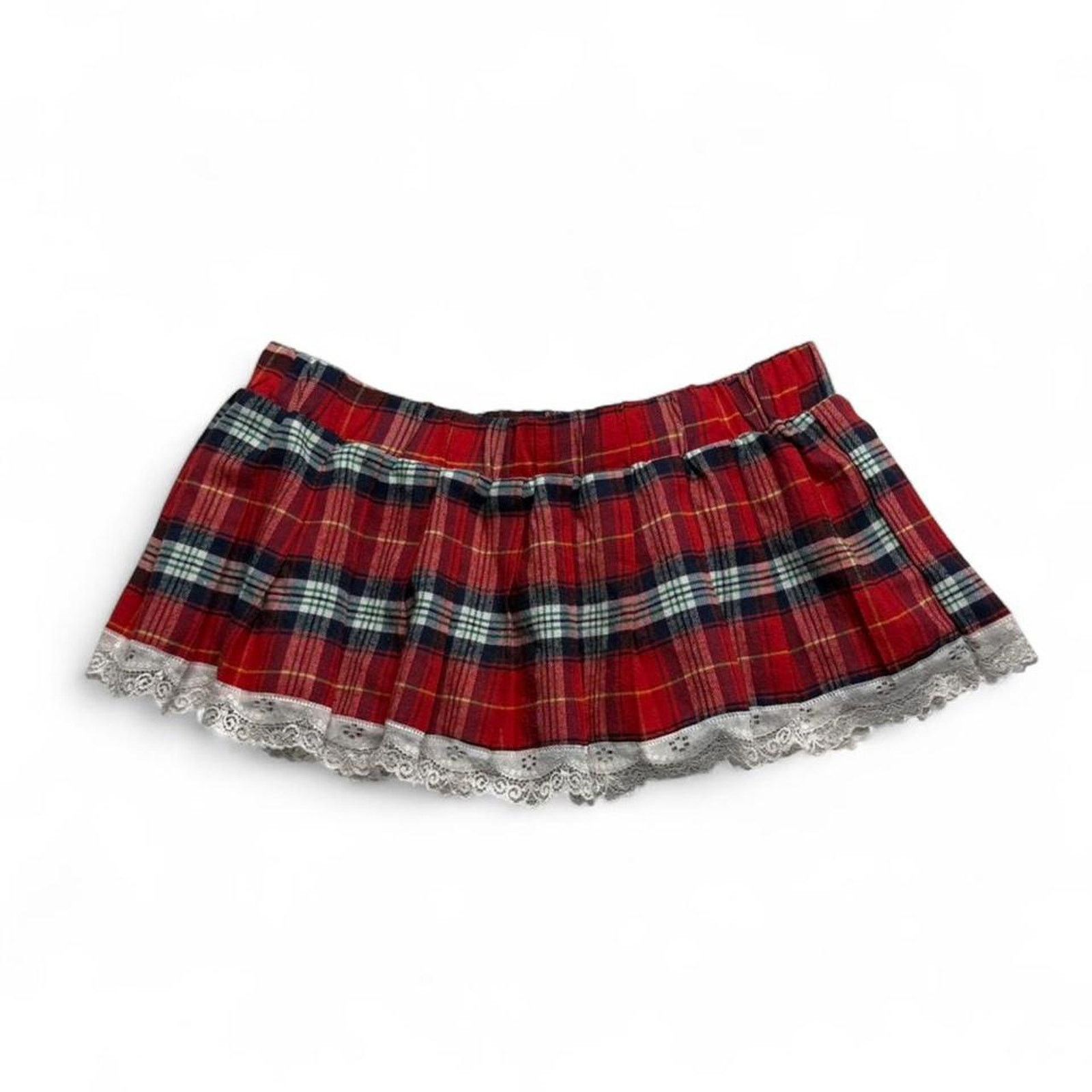Tripp NYC Adome Plaid Lace Micro Mini Skirt Rave Concert Size Large Size 34" / US 12 / IT 48 - 1 Thumbnail