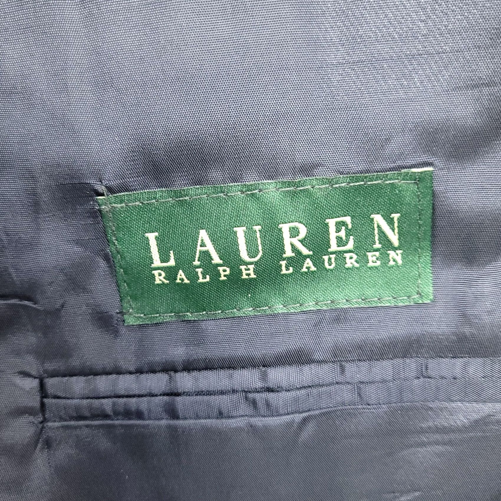 Ralph Lauren Lauren Ralph Lauren Blazer Men 44L Wool Silk Blue Polka Dot Tweed Notch Long Sleeve Jacket Suit Jacket Casual Business Party/Cocktail City Preppy Mens Size 44R - 7 Thumbnail