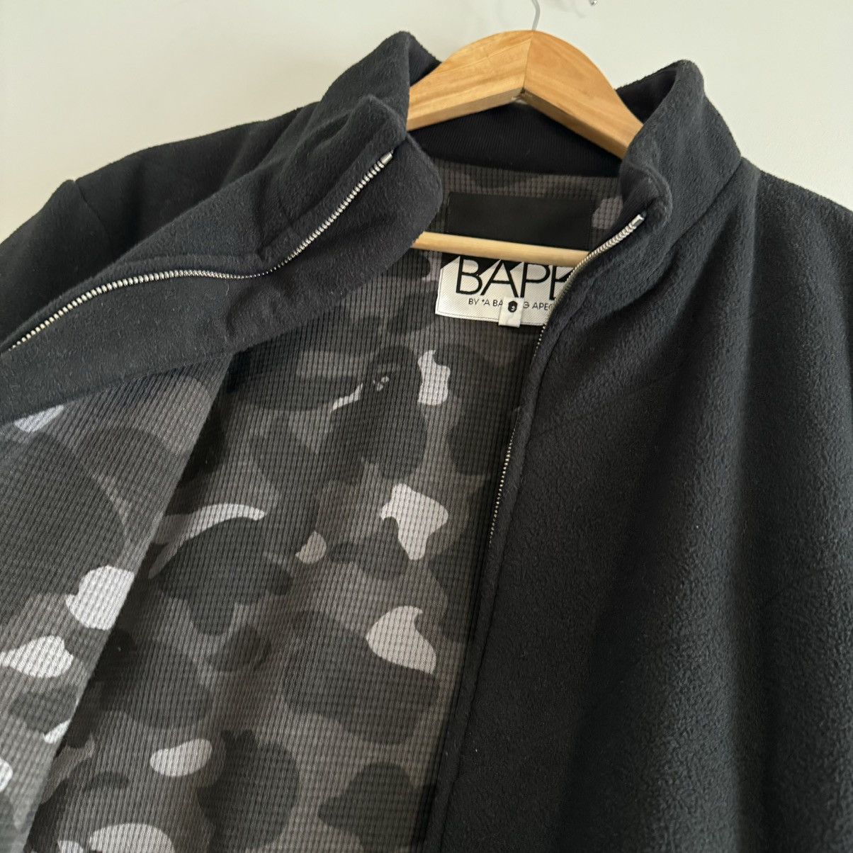 Bape OG Black Camo Thermal Fleece Jacket Size US L / EU 52-54 / 3 - 3 Thumbnail