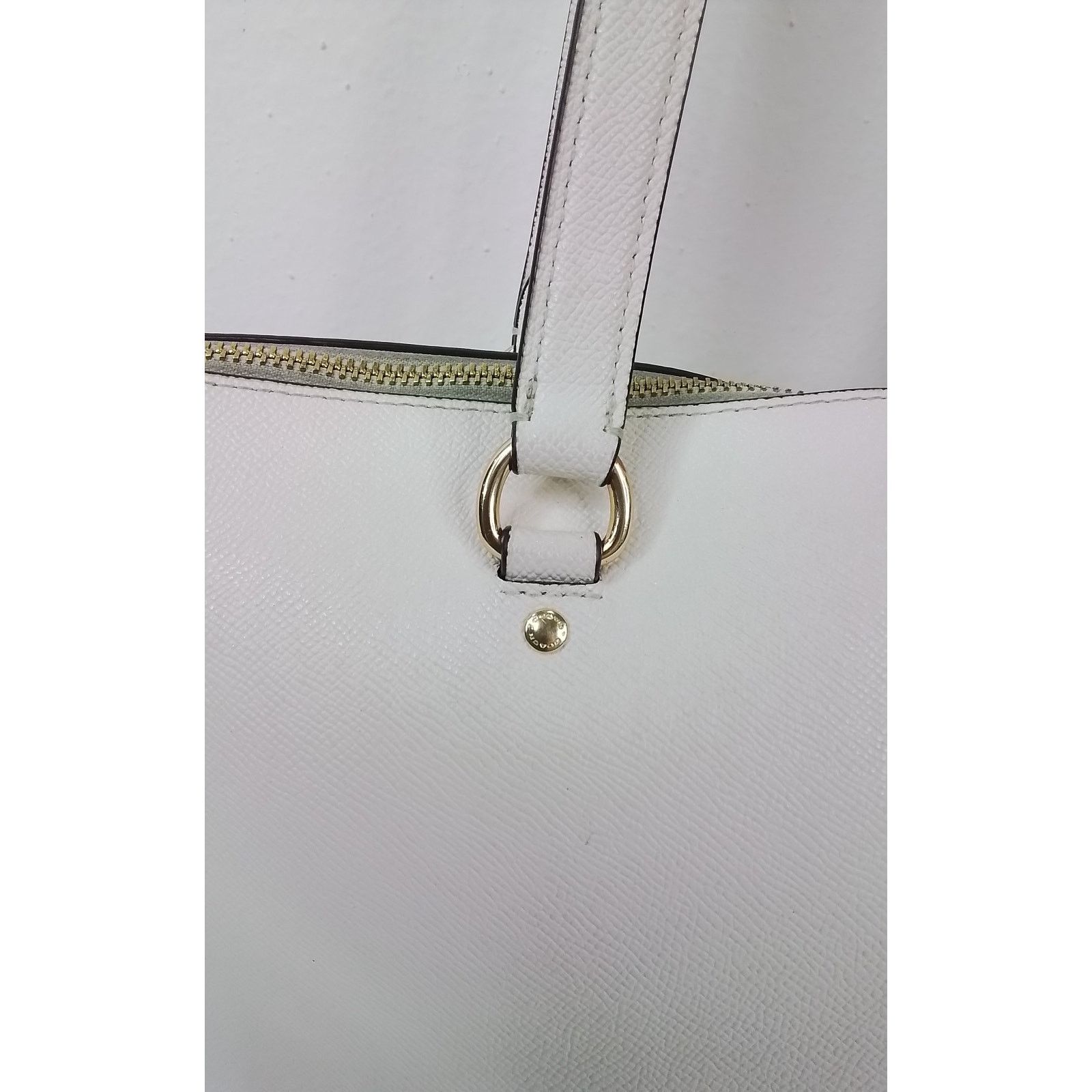 Coach Coach Gallery Leather Tote Purse Gold/Chalk F79608 #J3032 Size ONE SIZE - 8 Thumbnail