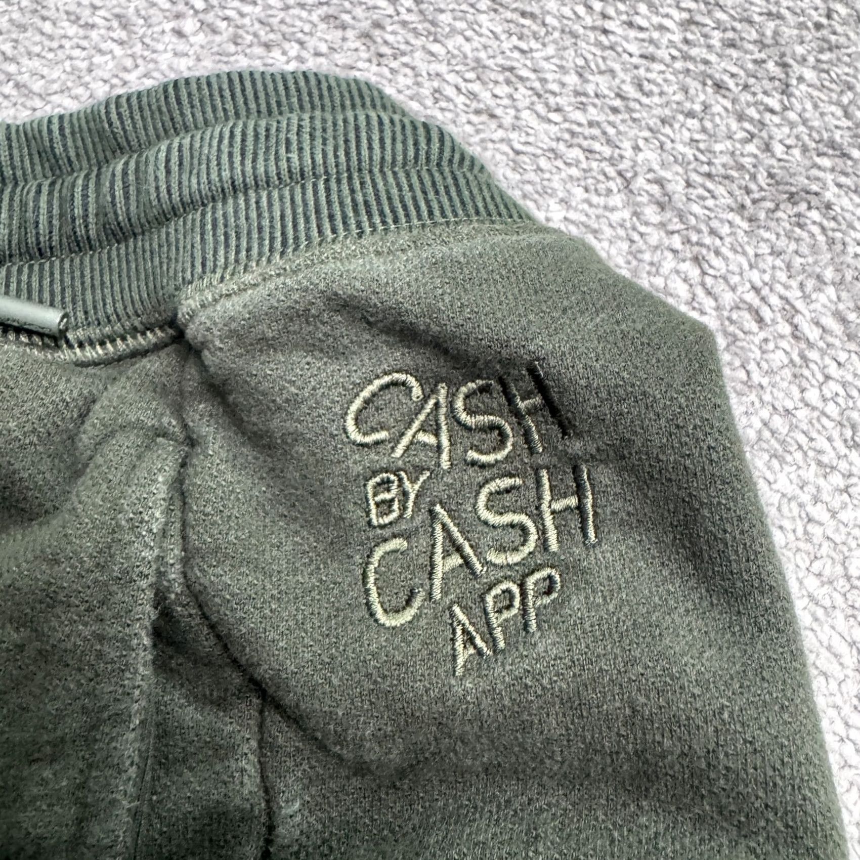 Vintage Cash App Jogger Sweatpants Mens Medium Green Casual Lounge Everyday Size US 31 - 3 Thumbnail