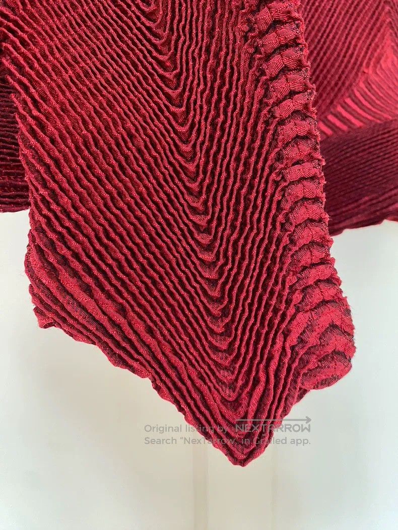 Issey Miyake Issey Miyake Red Long Sleeve Top Size M / US 6-8 / IT 42-44 - 7 Thumbnail