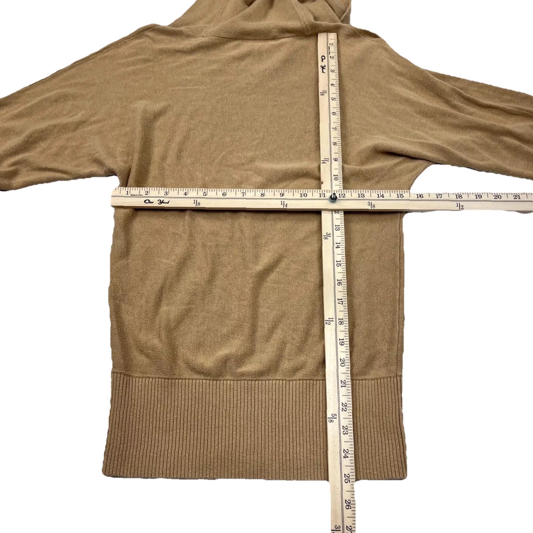 Ralph Lauren Lauren Ralph Lauren Sweater Women Medium Brown Shawl Neck Cable-Knit Lightweight LRL Tan All Seasons 3-4-5-Digit Logo Mens Womens Girls Boys Size M / US 6-8 / IT 42-44 - 6 Thumbnail