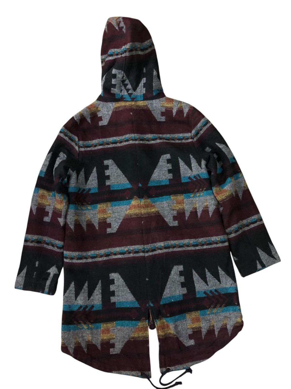 If Six Was Nine × Japanese Brand × Le Grande Bleu (L.G.B.) 291295 Labo Navajo Native Faux Fur Duffle Hooded Coat Size US S / EU 44-46 / 1 - 2 Thumbnail