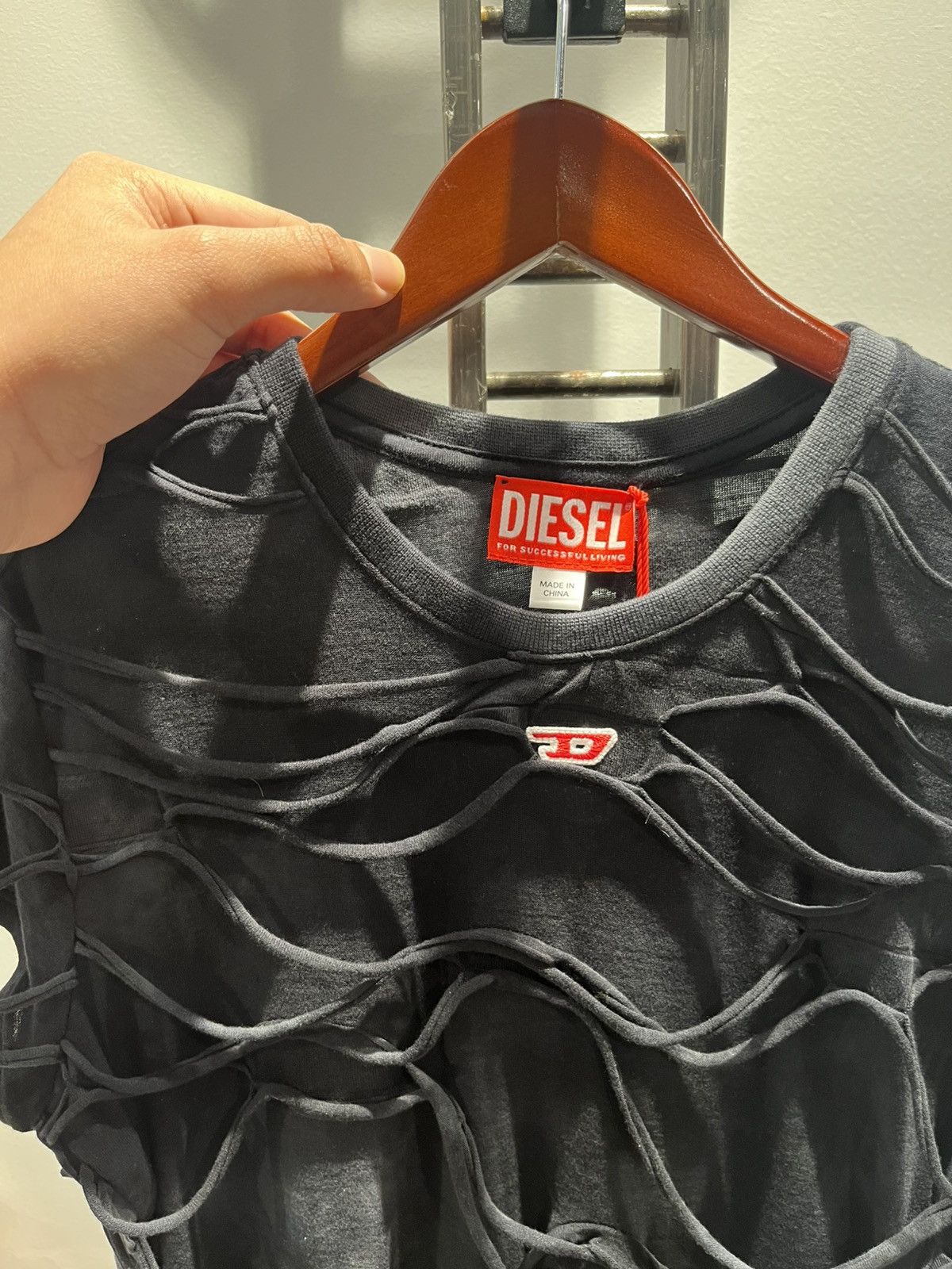 Diesel Diesel Uncutie Long P1 T Shirt Size XS / US 0-2 / IT 36-38 - 3 Thumbnail