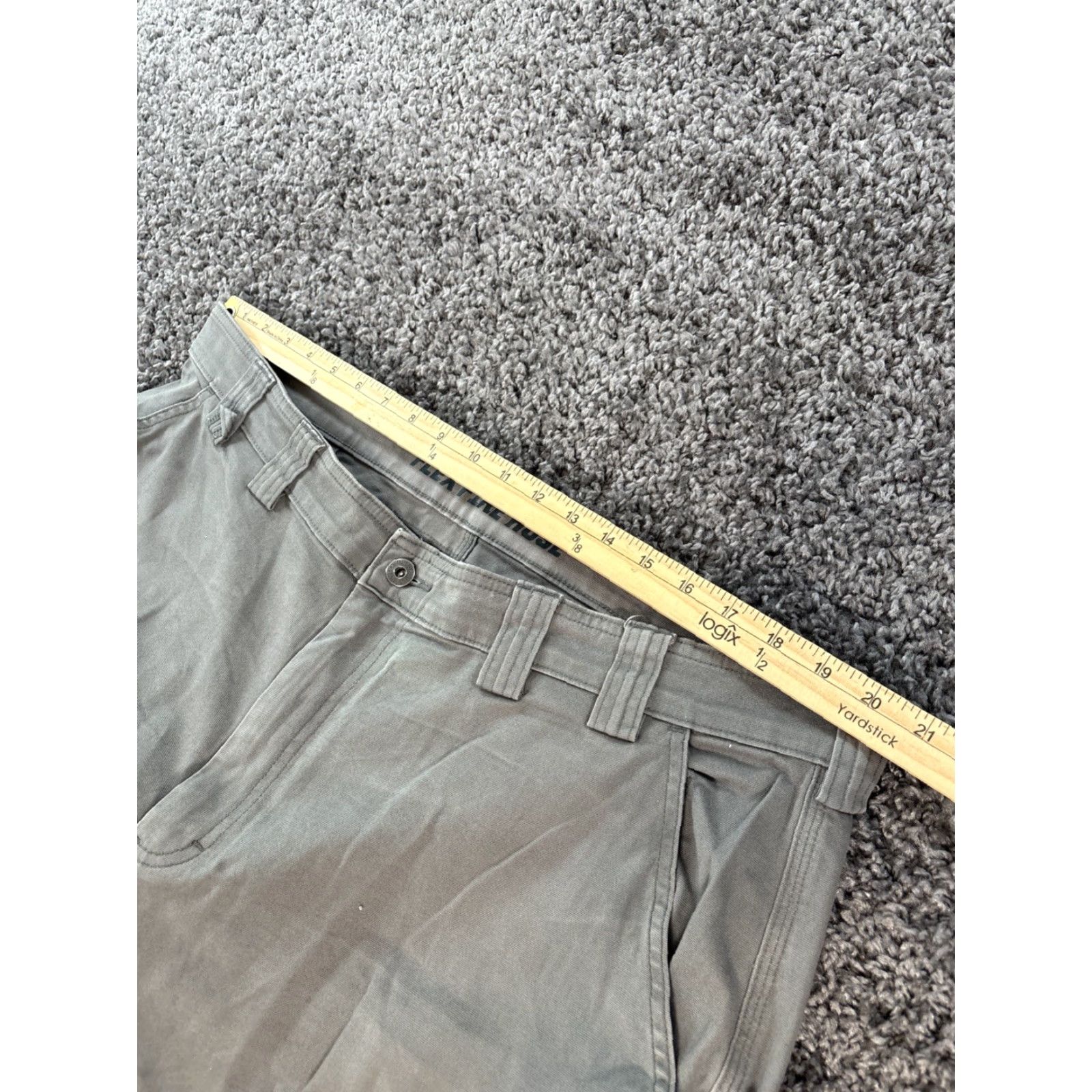 CO Duluth FIRE HOSE CARGO WORK PANTS 40x30 Gray Cotton Spandex Cargo Pockets Straight Leg Mens Size US 40 / EU 56 - 4 Thumbnail