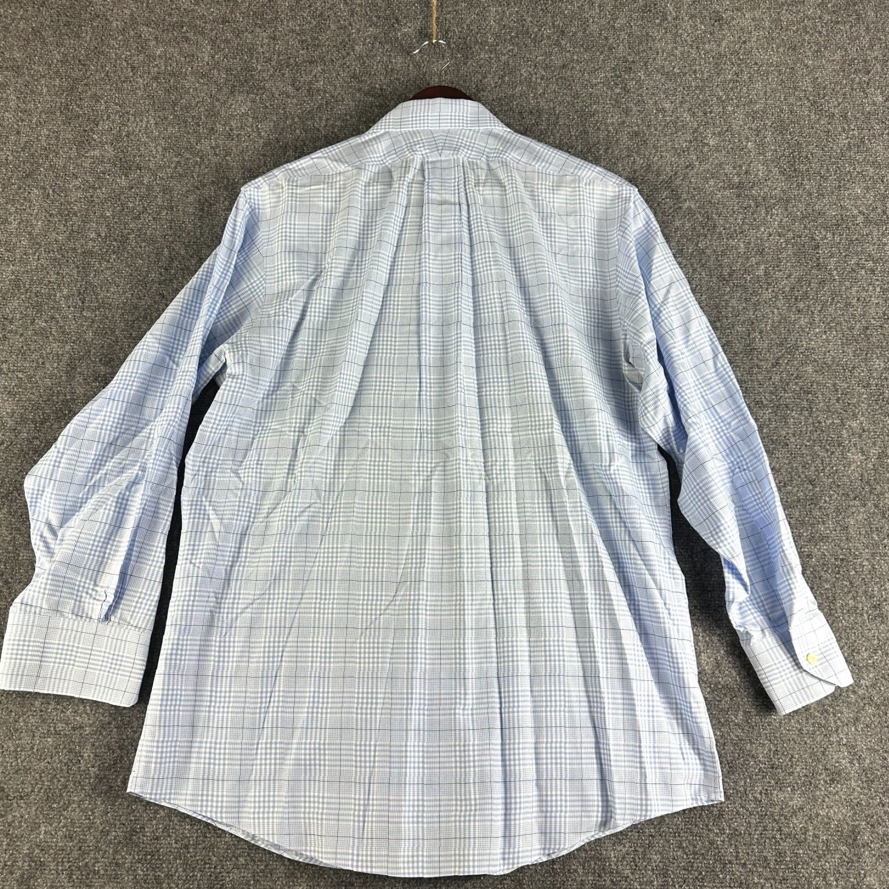 Brooks Brothers Brooks Brothers 346 Shirt Mens 16.5 Slim Non-Iron Blue Plaid Cotton Button-Up Shirt Size US XL / EU 56 / 4 - 7 Thumbnail