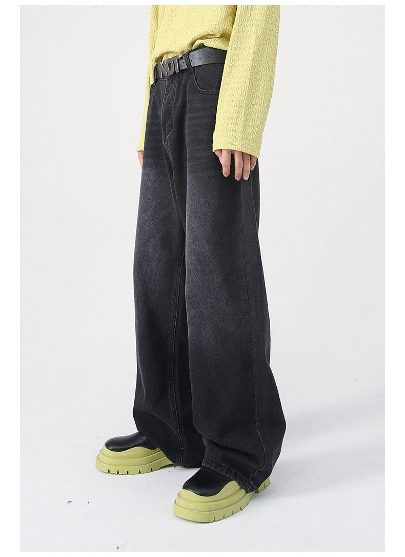 Japanese Brand × Jean Washed loose elastic waist straight denim trousers Size US 32 / EU 48 - 4 Thumbnail