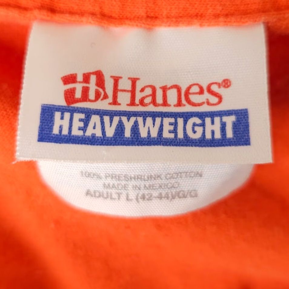 Hanes VINTAGE Hanes Fiji T Shirt Mens Large Orange 90s Travel Destination Tee Size US L / EU 52-54 / 3 - 6 Thumbnail