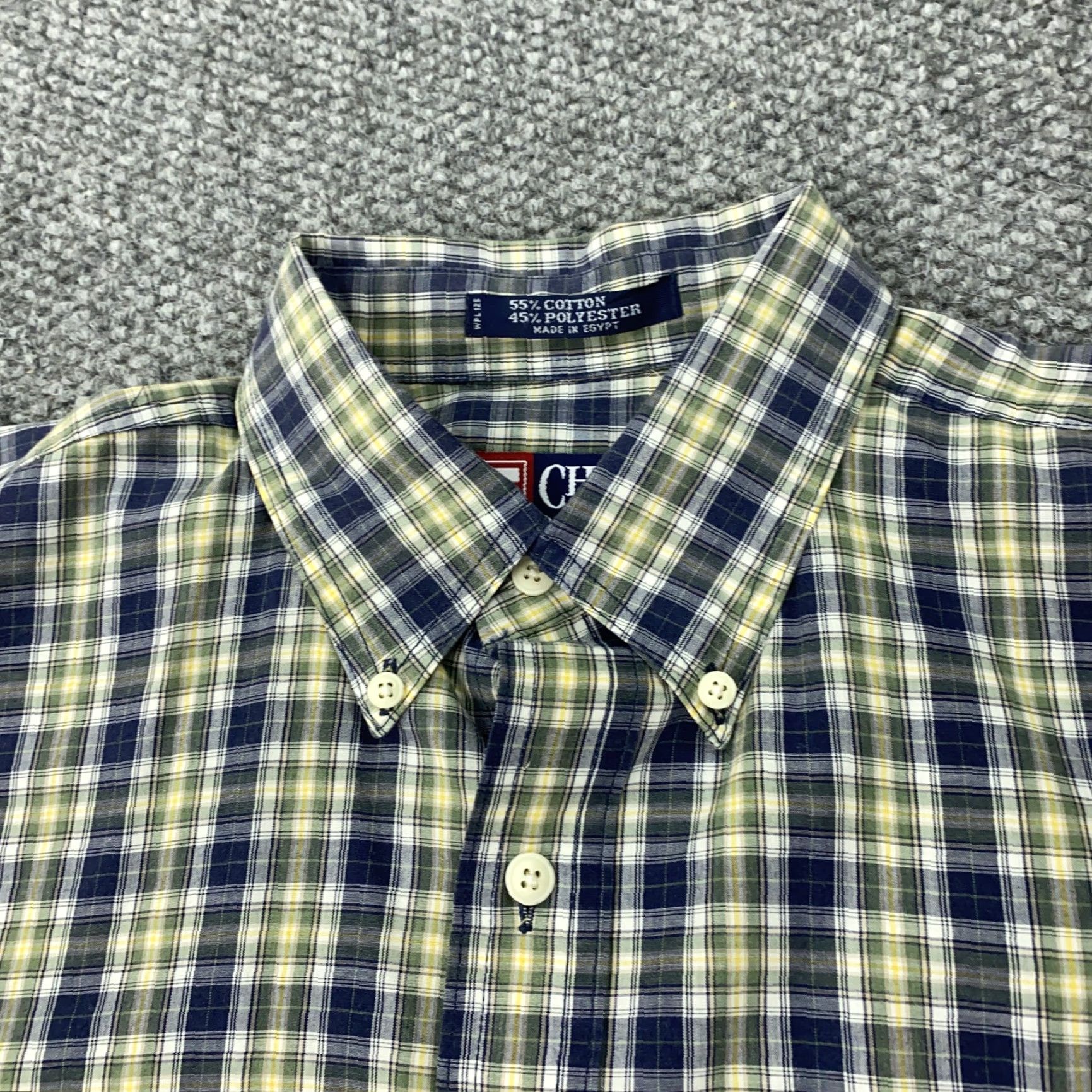 Chaps VINTAGE Chaps Shirt Mens L Blue Plaid 90s Preppy Logo Pocket Button-Up Colar-Down Casual Size US L / EU 52-54 / 3 - 4 Thumbnail