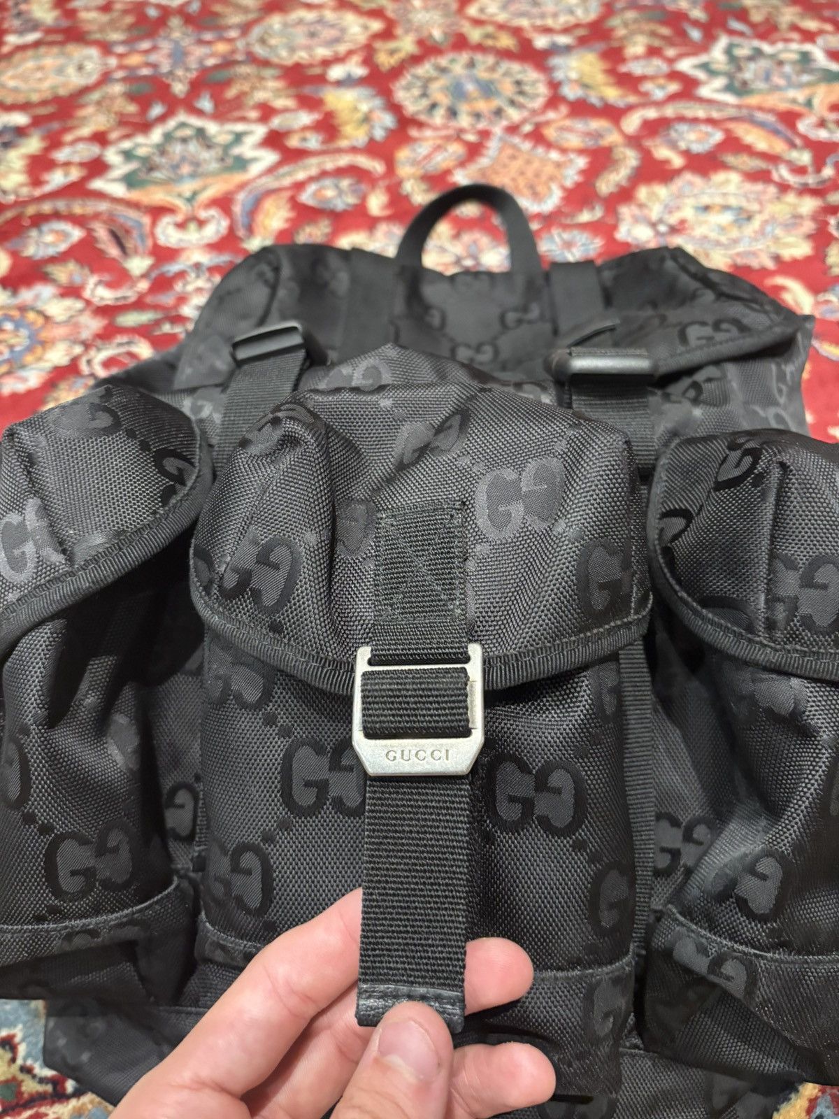Gucci Gucci Black Nylon Backpack Size ONE SIZE - 2 Thumbnail