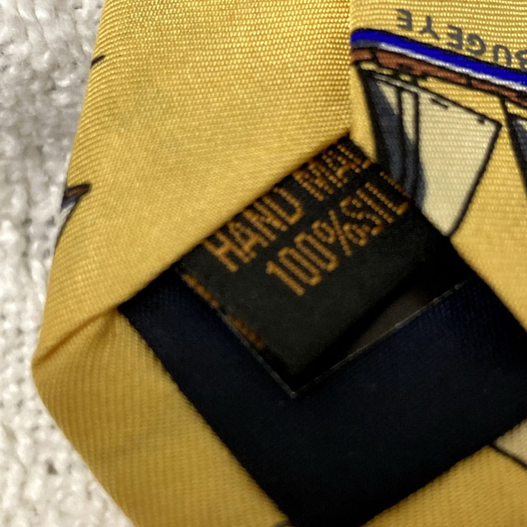 Vintage Alynn Neckwear Name That Boat Tie Eric Holch Silk Necktie Sailboats NWT Sailboats Boats Nautical Yellow 57-60" Mens Silk Tie Size ONE SIZE - 7 Thumbnail