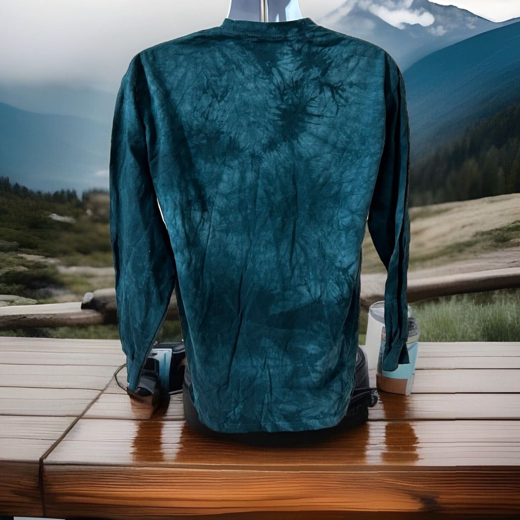 The Mountain The Mountain Lion Long Sleeve Shirt Men Large Green Tie Dye Lions Crew Neck Size US L / EU 52-54 / 3 - 5 Thumbnail