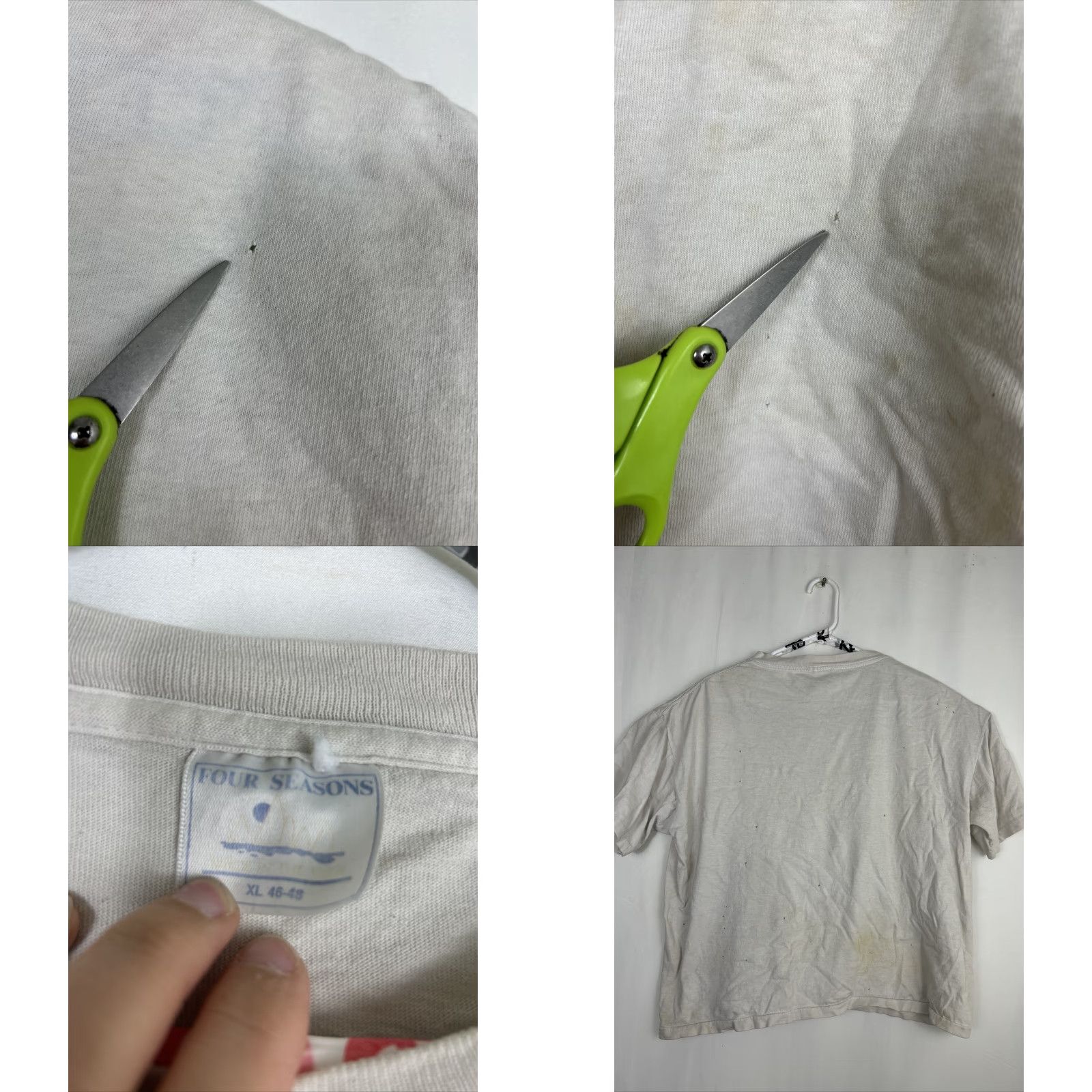 Vintage VINTAGE Four Seasons T-Shirt Men XL White 1991 Las Vegas Reading Cotton Short Sleeve Size US XL / EU 56 / 4 - 8 Thumbnail