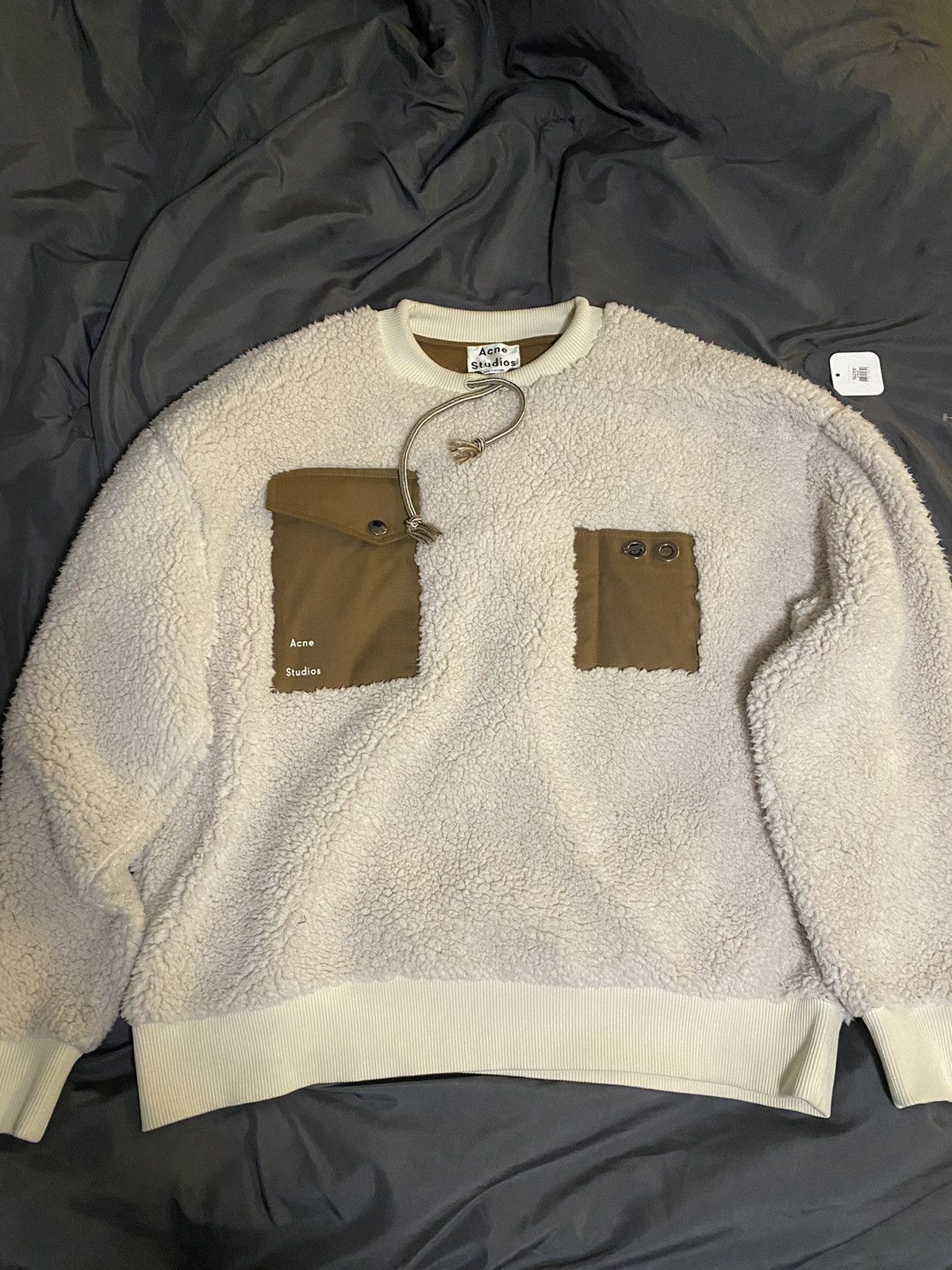 image of Acne Studios Sherpa Sweatshirt in White, Men's (Size XL)