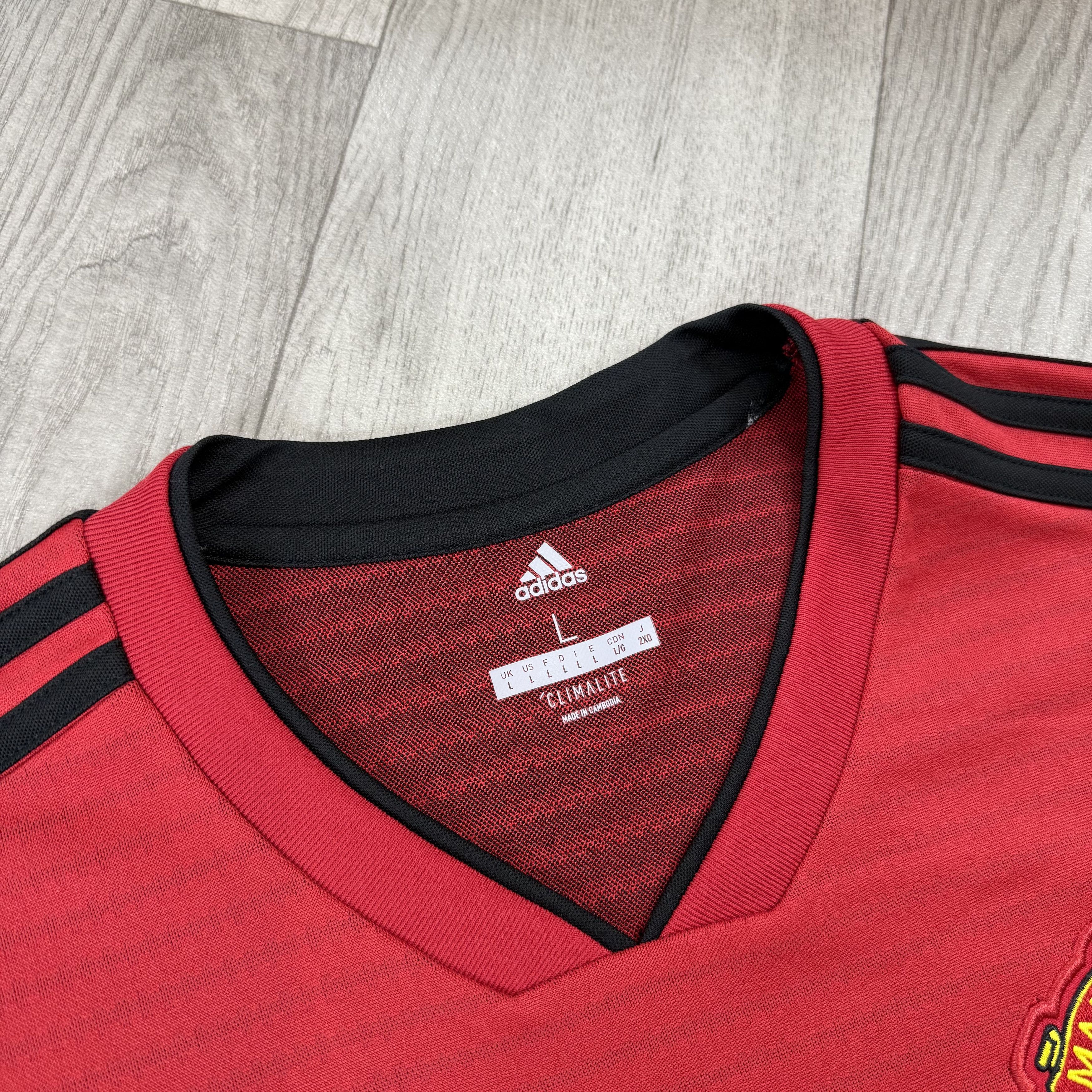 Adidas Adidas Manchester United 18/19 Home Jersey Tee Shirt Size US L / EU 52-54 / 3 - 7 Thumbnail