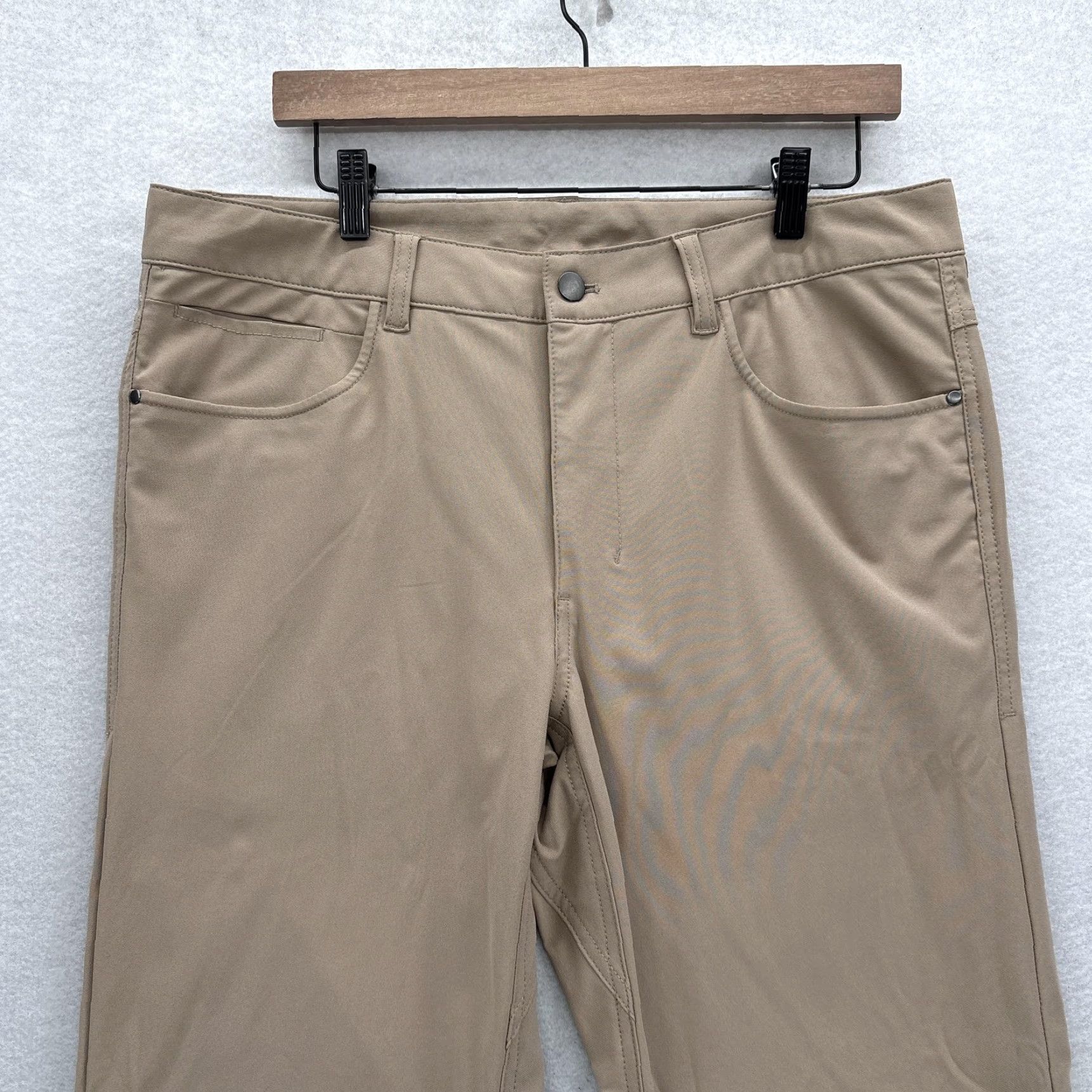 Vintage OneDayAway Pants Mens 34x30 Beige 5-Pocket Casual Performance Stretch Tech Golf Shirt? Size US 34 / EU 50 - 2 Thumbnail