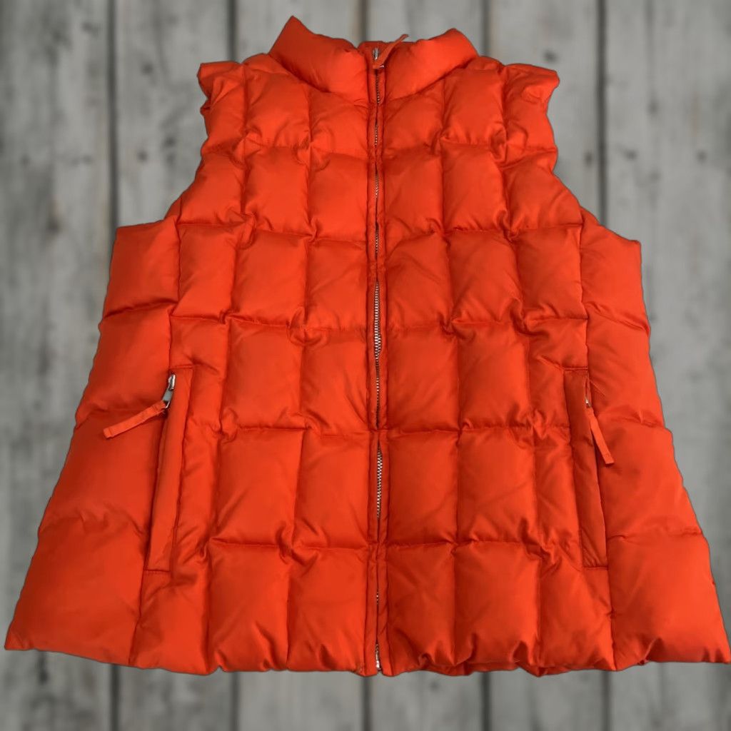Gap VINTAGE Gap Zip Front 75% Down Vest Jacket Womens XL Orange Pockets Y2K Jacket Size XL / US 12-14 / IT 48-50 - 1 Thumbnail