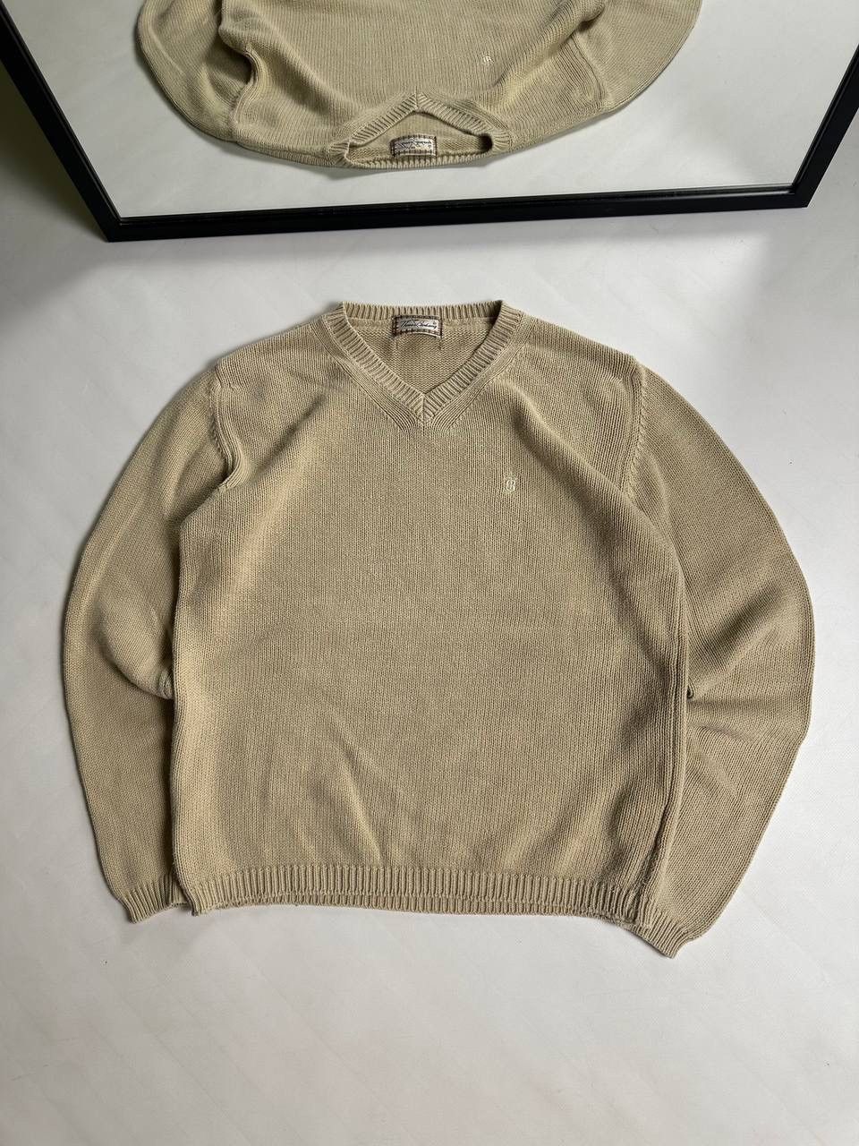 Burberry 90s Knite Vintage Burberry Thomas Beige Sweater Size M / US 6-8 / IT 42-44 - 1 Thumbnail