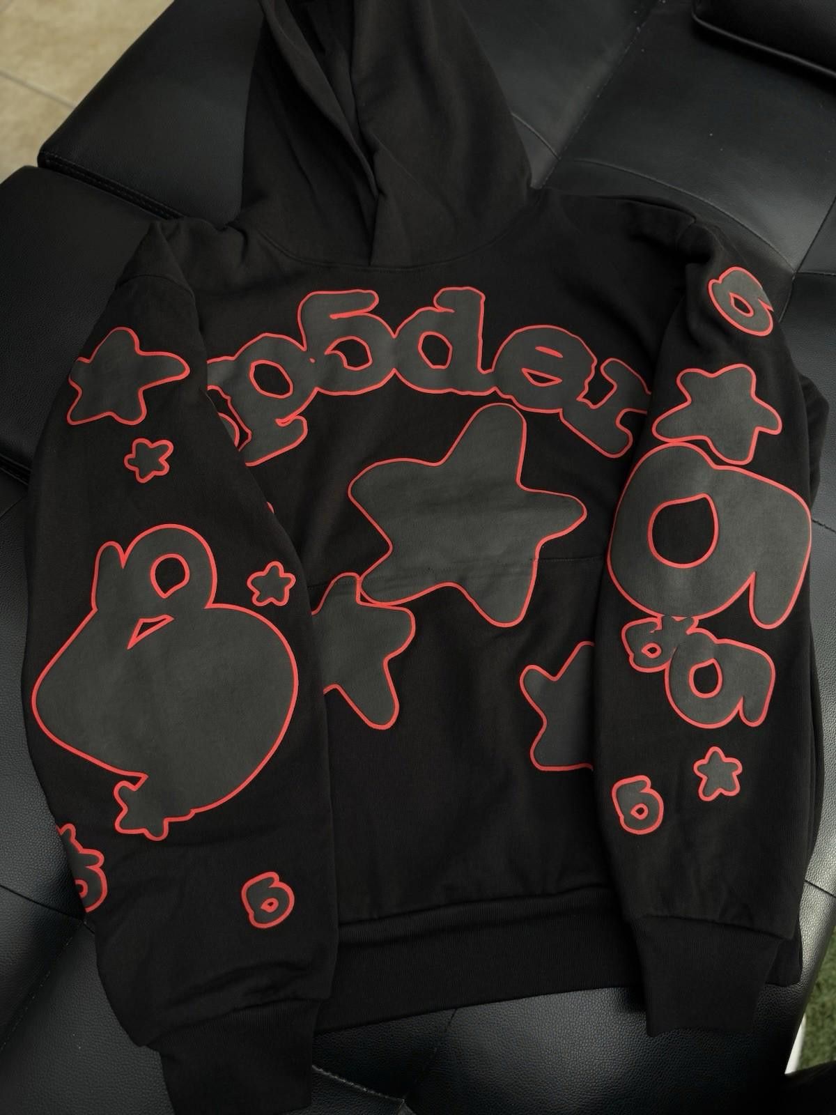 Sp5der Sp5der Worldwide Black Red Hoodie Size Medium (NEW) Size US M / EU 48-50 / 2 - 3 Thumbnail