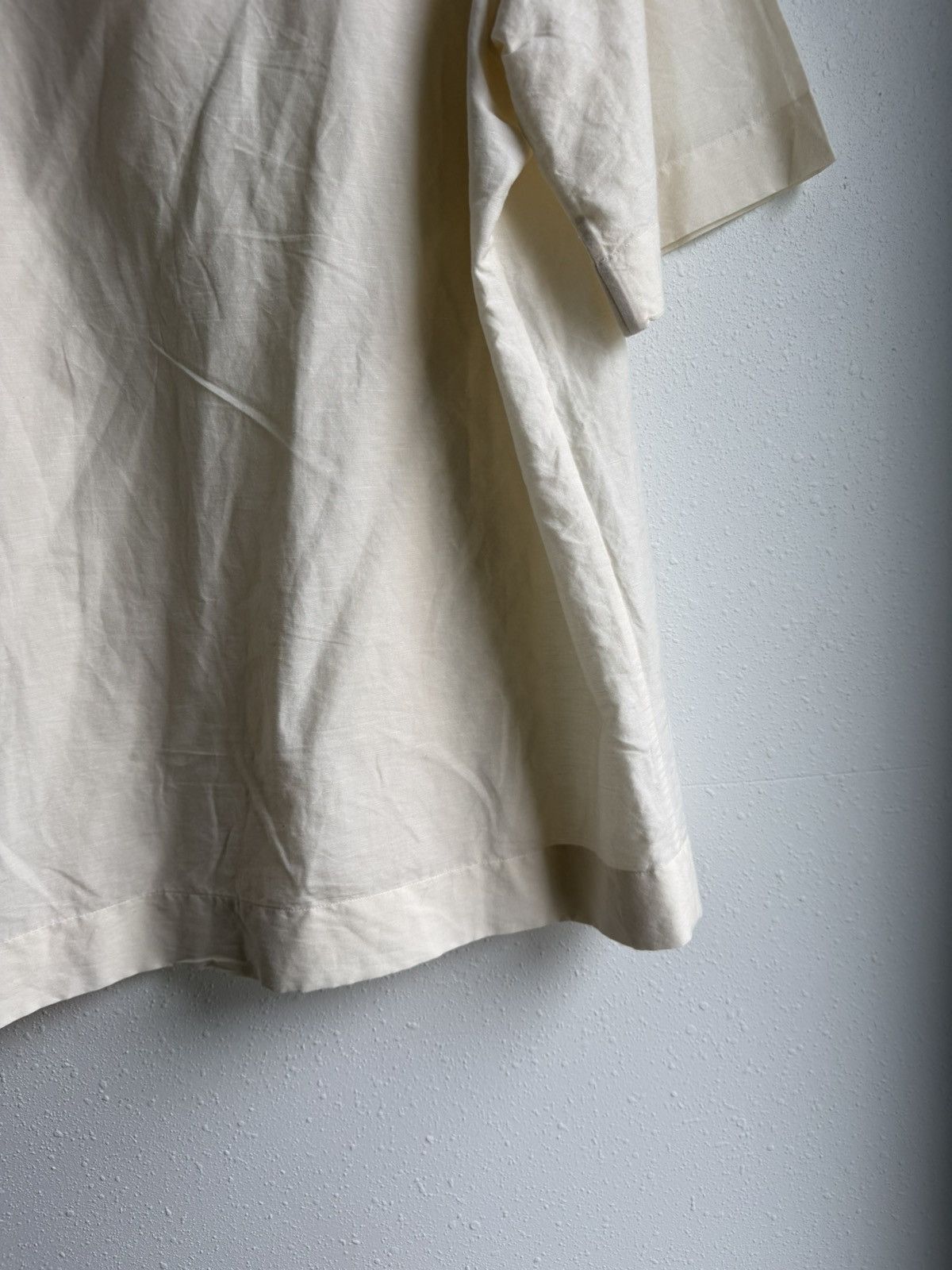 Maison Margiela Maison Margiela S/S 2022 Linen Blend Camp Collar Shirt Beige Size US L / EU 52-54 / 3 - 15 Thumbnail