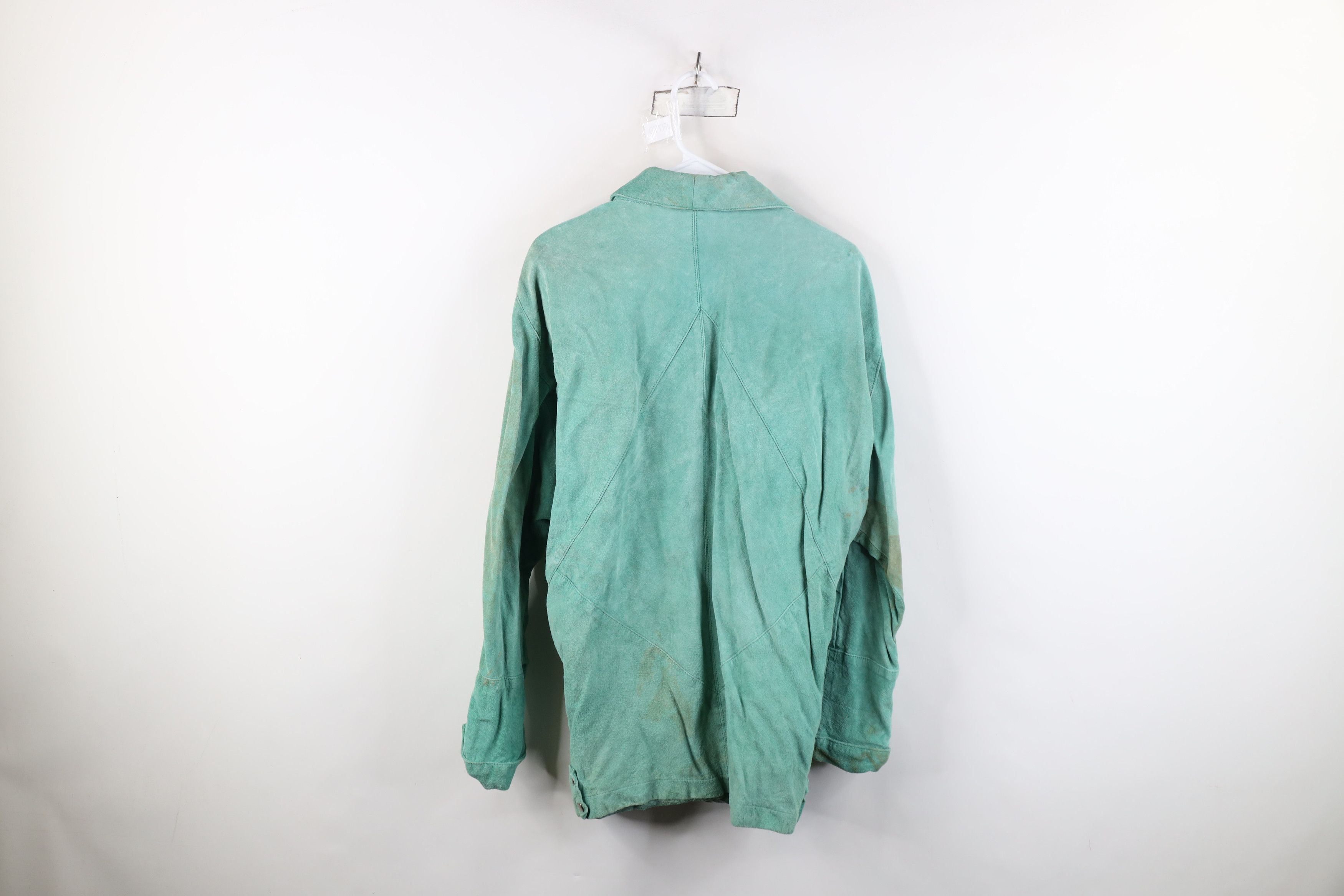 Vintage Vintage 80s Mid Mod Suede Leather Blazer Jacket Coat Size M / US 6-8 / IT 42-44 - 13 Thumbnail