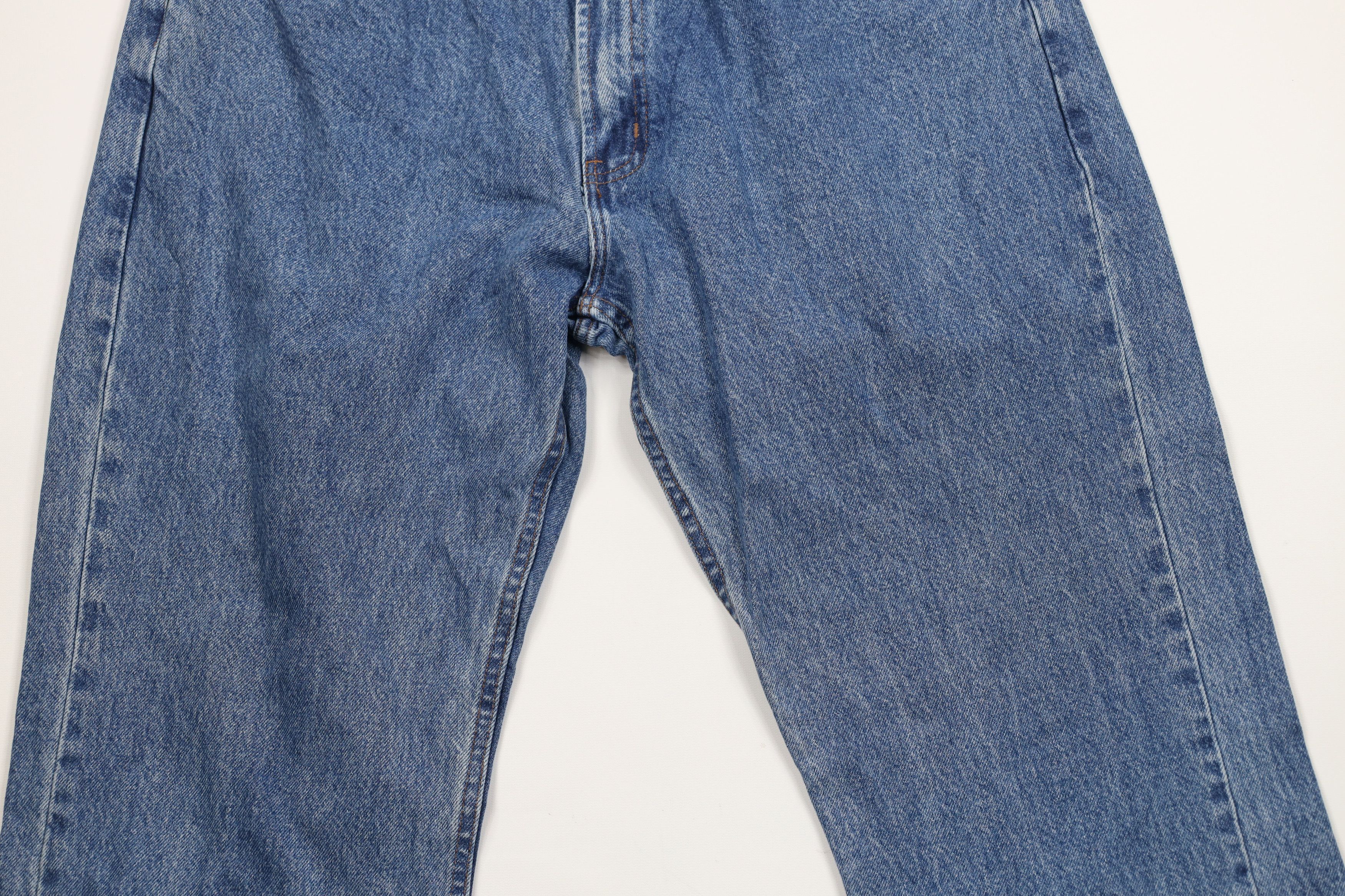 Harley Davidson × Vintage Vintage 90s Harley Davidson Baggy Wide Leg Denim Jeans Blue Size US 38 / EU 54 - 3 Thumbnail