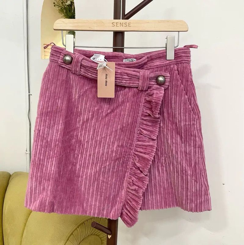 Miu Miu Miu Miu Pink Pleated Mini Skirt 0089 Size 23" - 1 Thumbnail