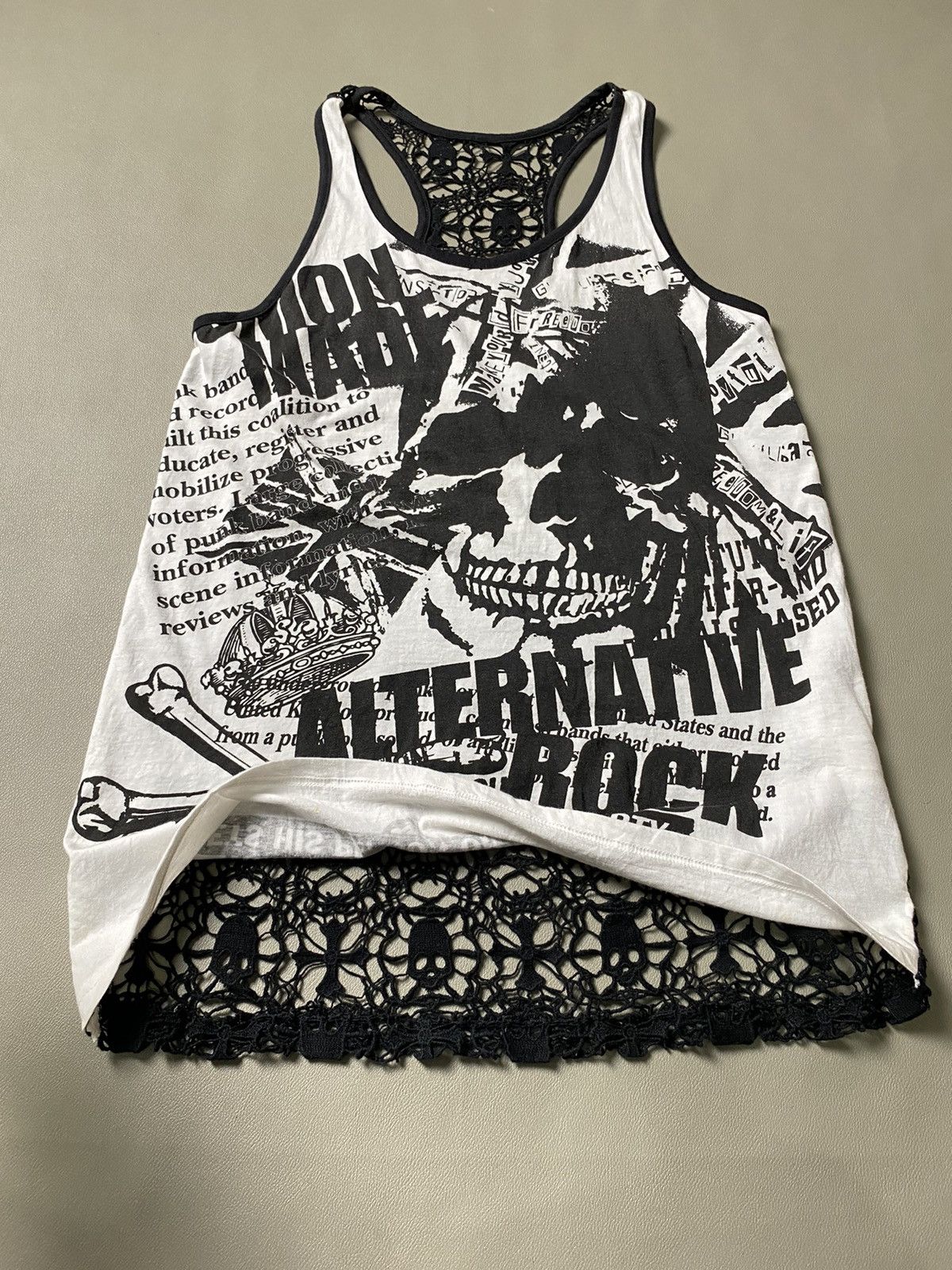 14th Addiction × If Six Was Nine × KMRii Sky Bomber Poem Skull Punk Hybrid Sleeveless Size US M / EU 48-50 / 2 - 2 Thumbnail