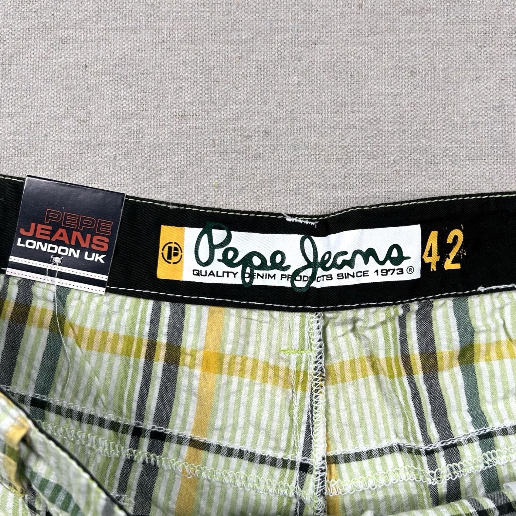 Pepe Jeans Pepe Jeans London Shorts Mens 42 Seersucker Plaid Bermuda Hip Hop 90s Boys Mens Size US 42 / EU 58 - 3 Thumbnail