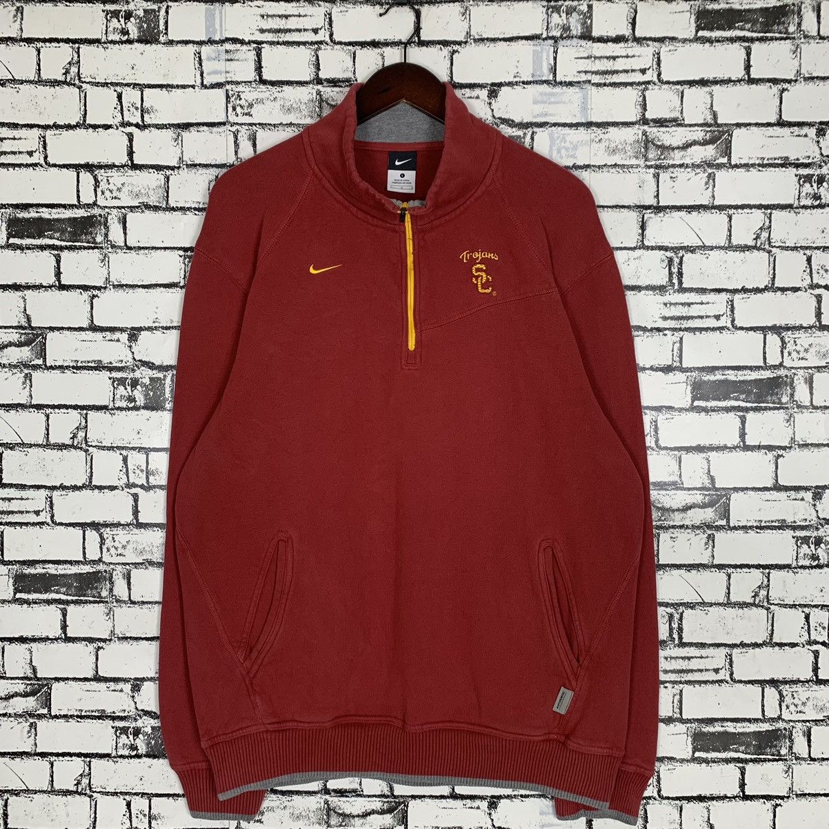 Sportwear Nike Small Logo Trojans Hulf Zip Nike Pullover