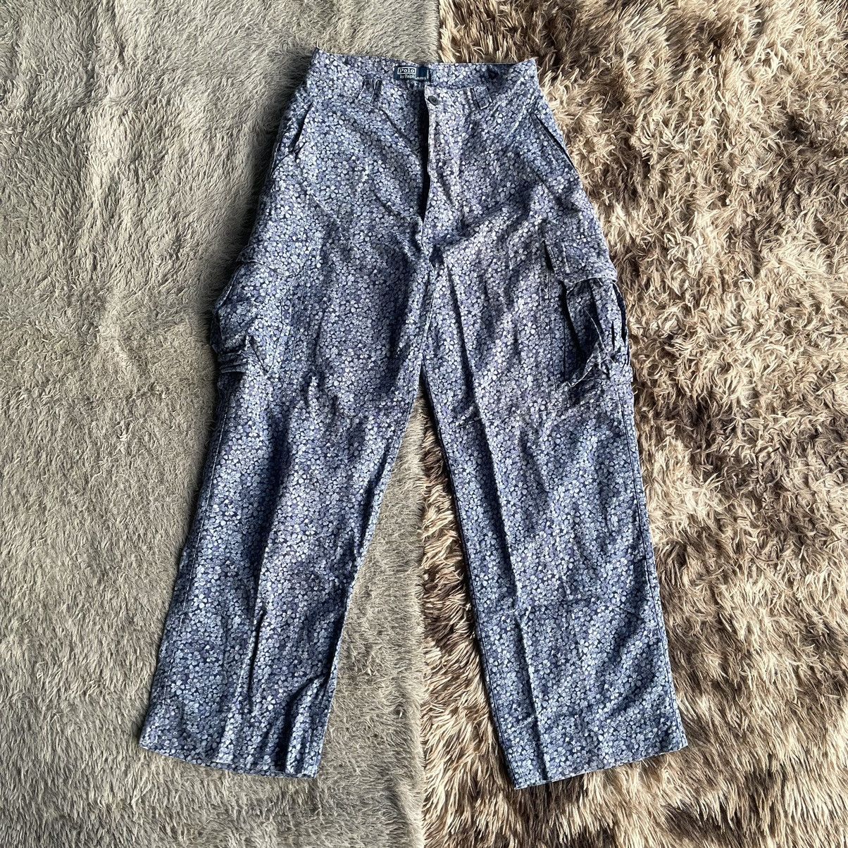 Vintage RARE Vintage Polo flowers print cargo pants Size US 32 / EU 48 - 1 Thumbnail