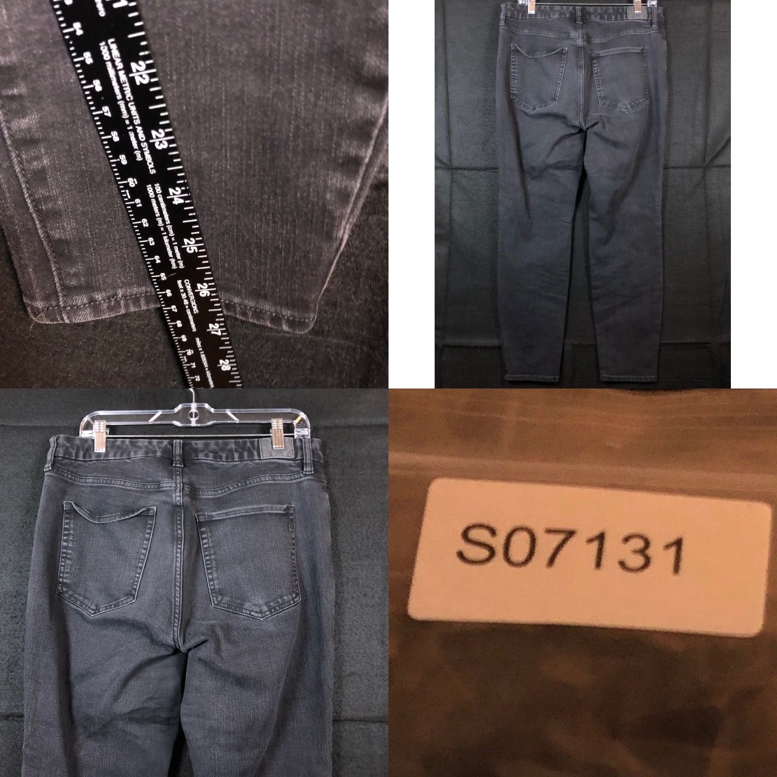 Aeropostale AeroPostale Black Denim High Rise Curvy Jegging Jeans 14 Regular Womens Stretch Pocket 5-Pocket Design Size 36" / US 14 / IT 50 - 8 Thumbnail