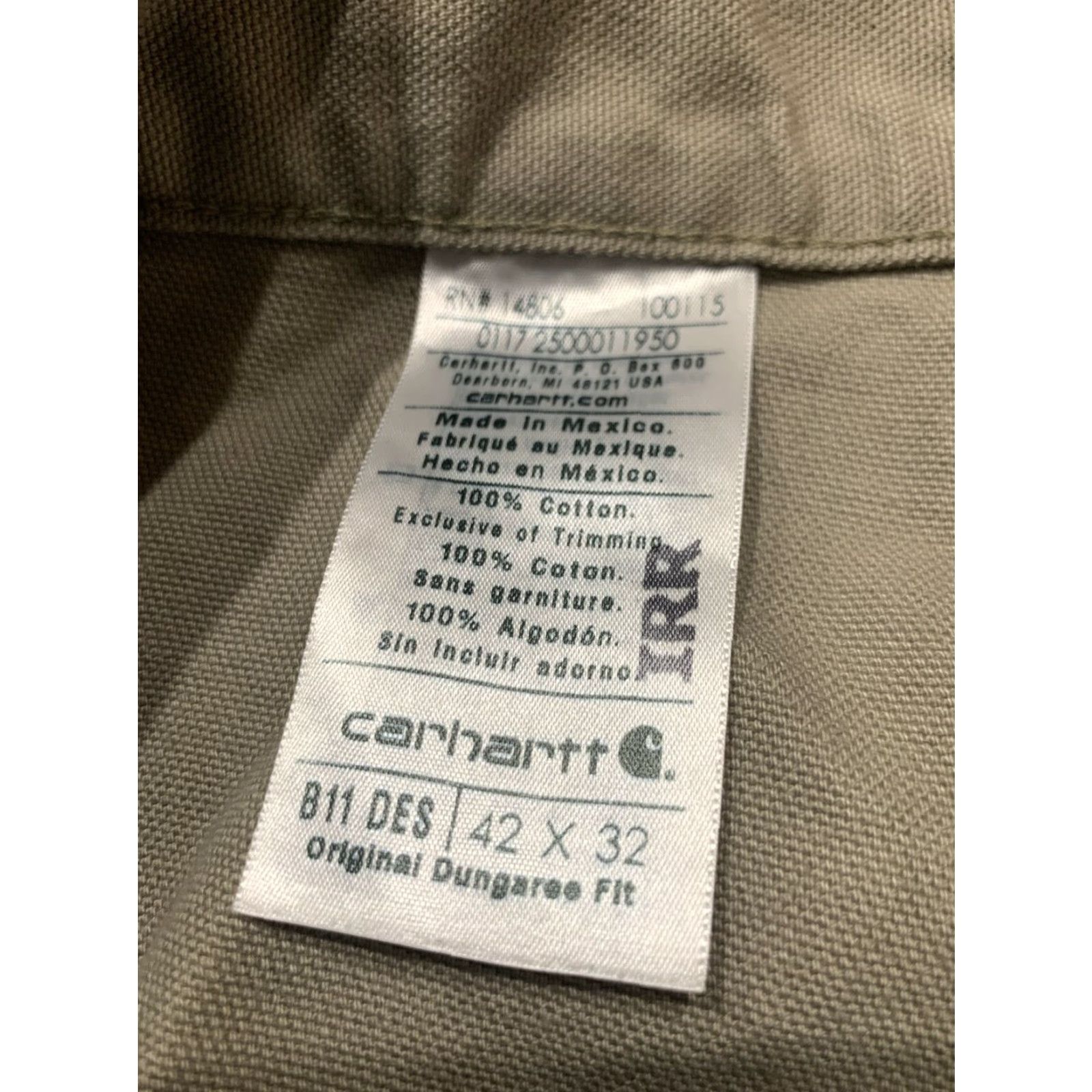 Carhartt Carhartt Mens Work Pants Size 42x31 Extra Large XL Washed Duck Utility Size US 42 / EU 58 - 4 Thumbnail