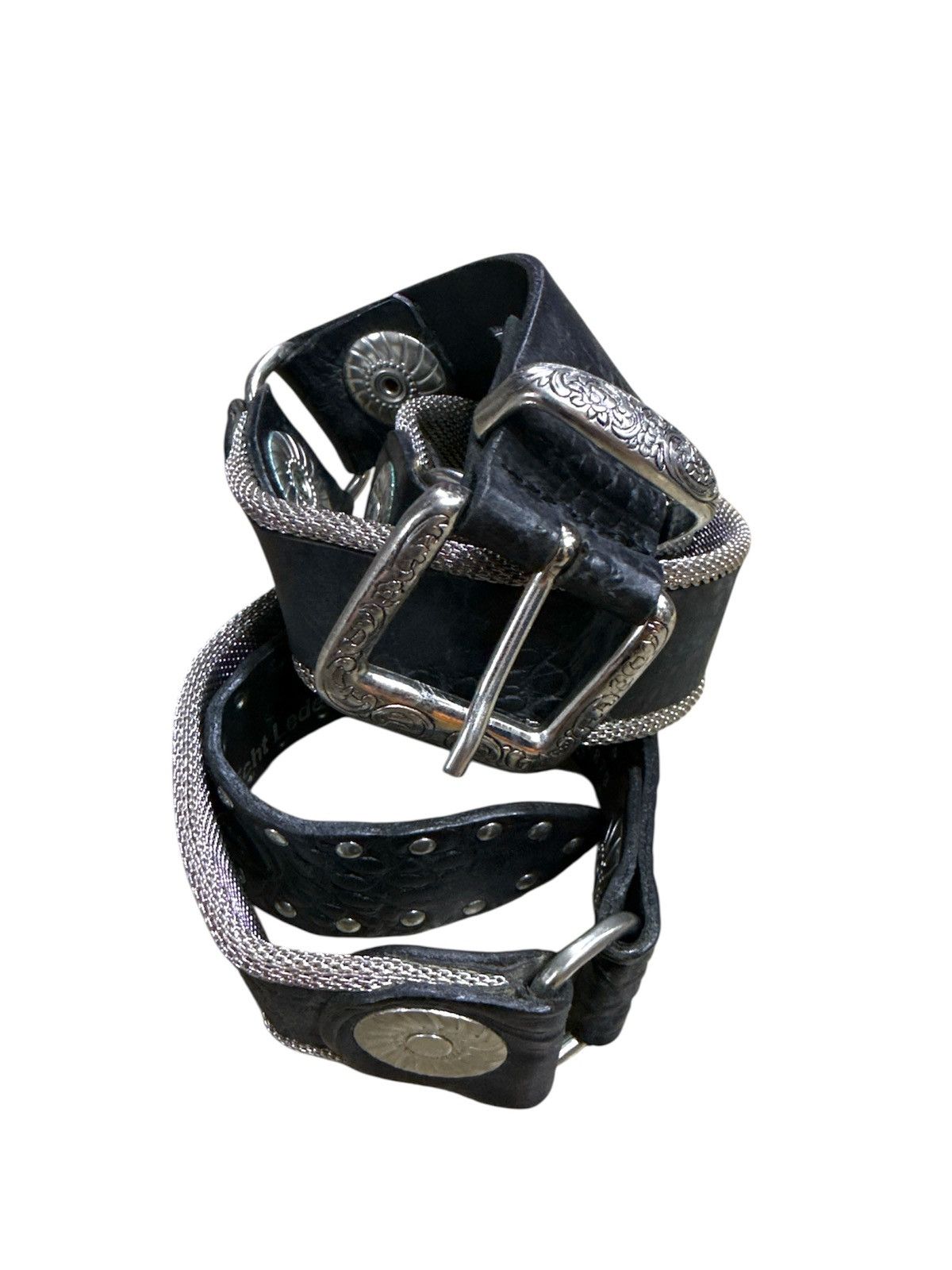Genuine Leather × Vintage Vintage Echt Leder leader belt Size ONE SIZE - 1 Thumbnail