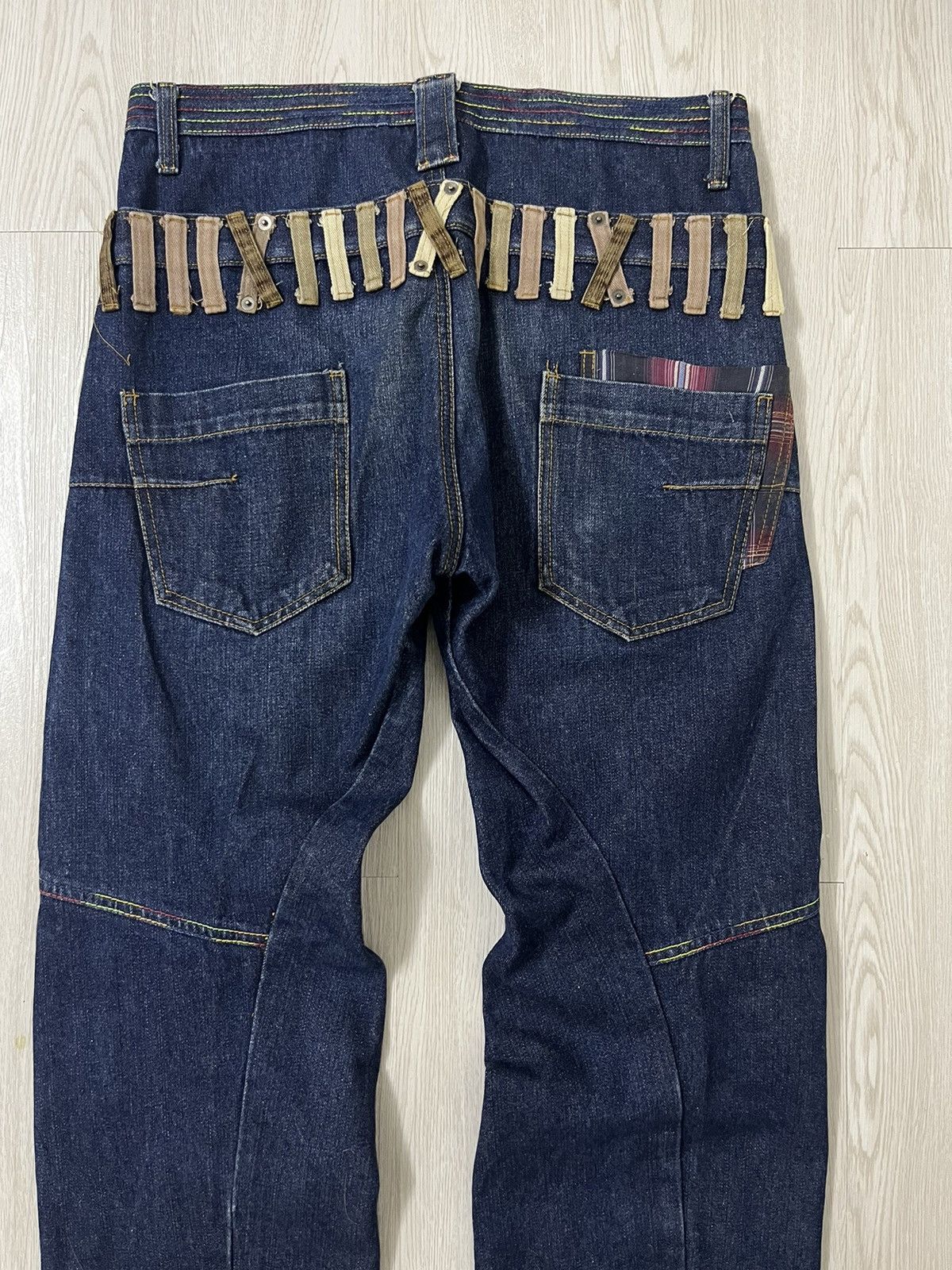 Japanese Brand × Le Grande Bleu (L.G.B.) Vintage Breathmine Double Waist Twist Jeans Size US 34 / EU 50 - 6 Thumbnail