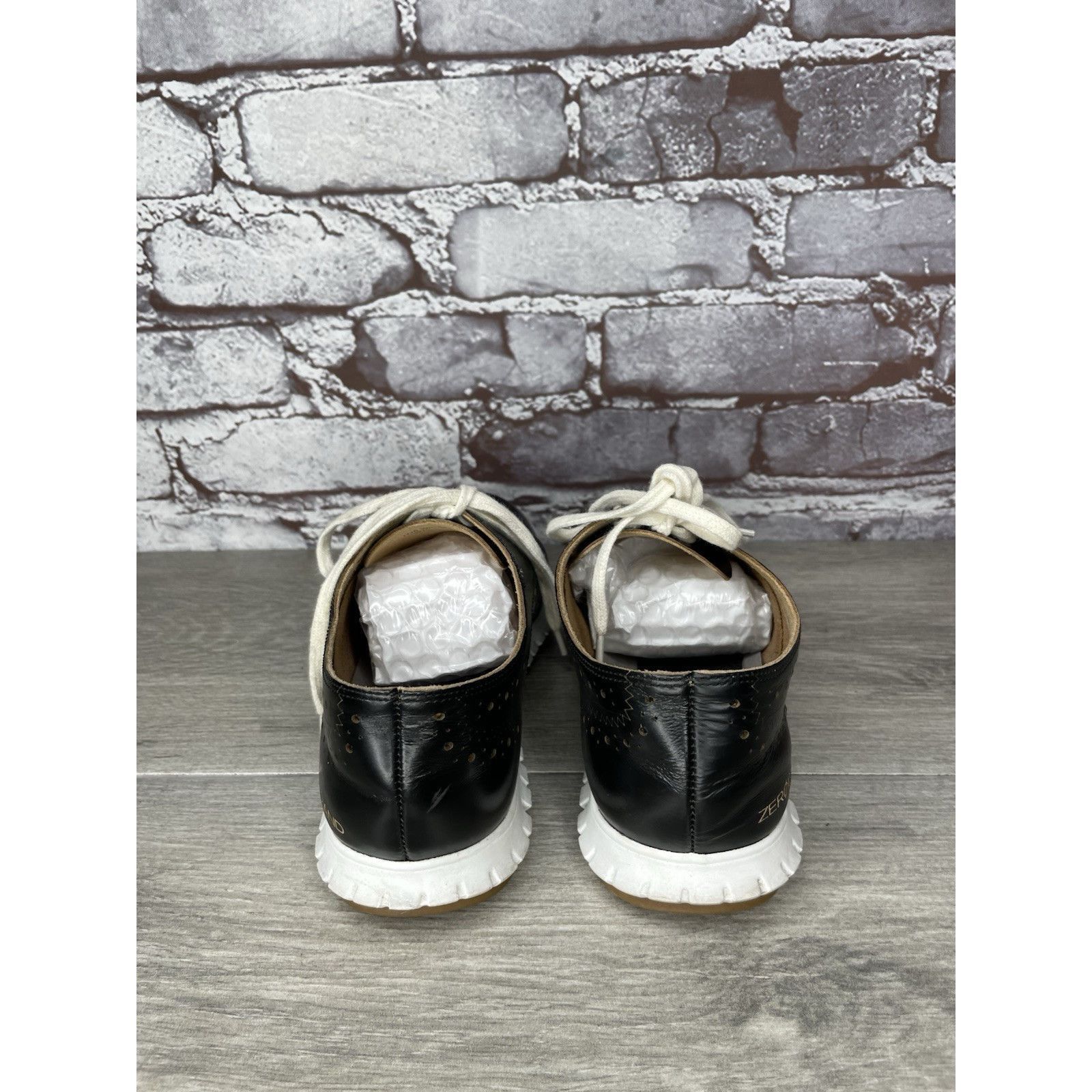 Cole Haan Cole Haan Zerogrand Black Leather Lace Up Wing Oxfords Women Size US 7 / IT 37 - 18 Thumbnail