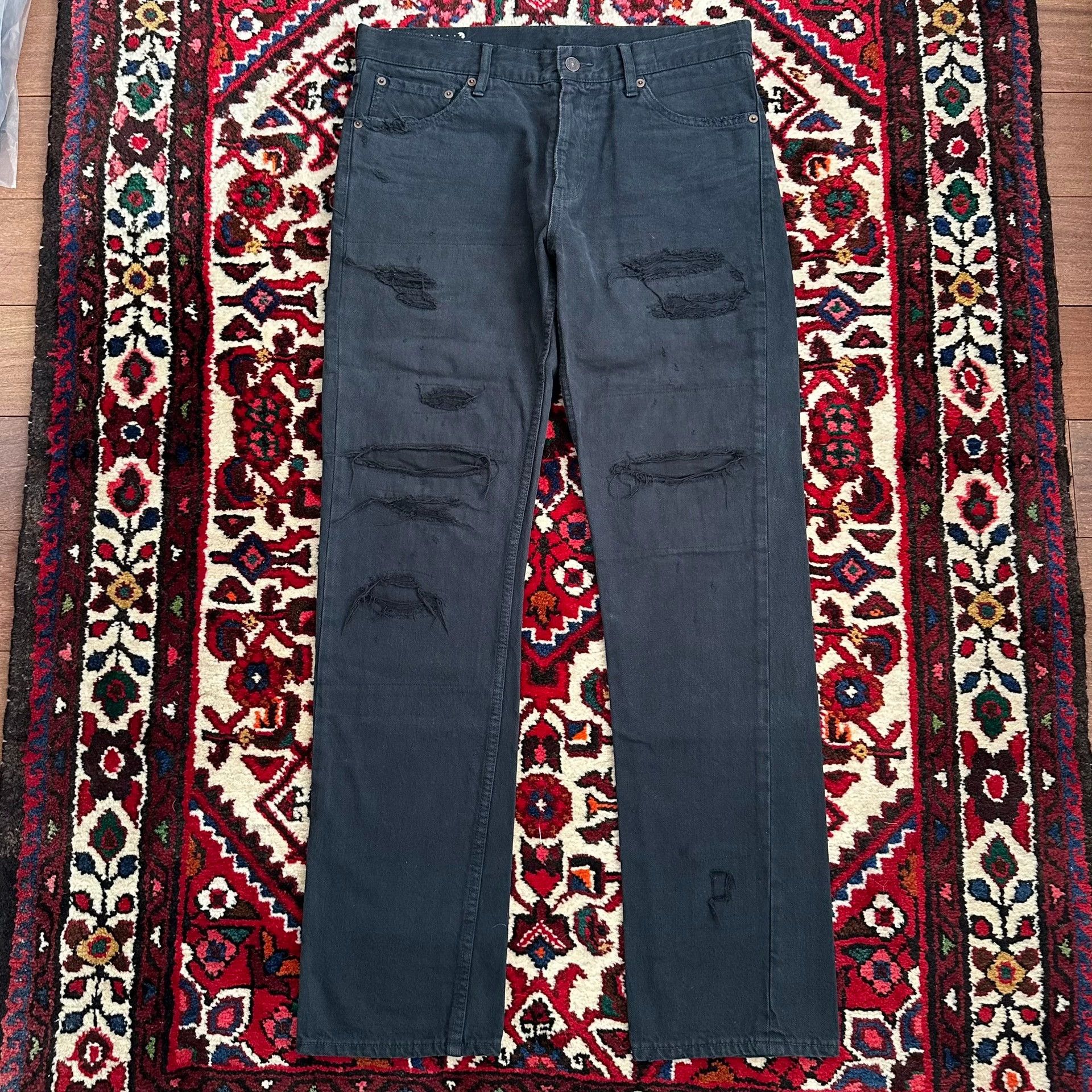 Visvim Visvim 19aw ICT 03D17 King Distressed Black W32L30 Size US 32 / EU 48 - 1 Thumbnail