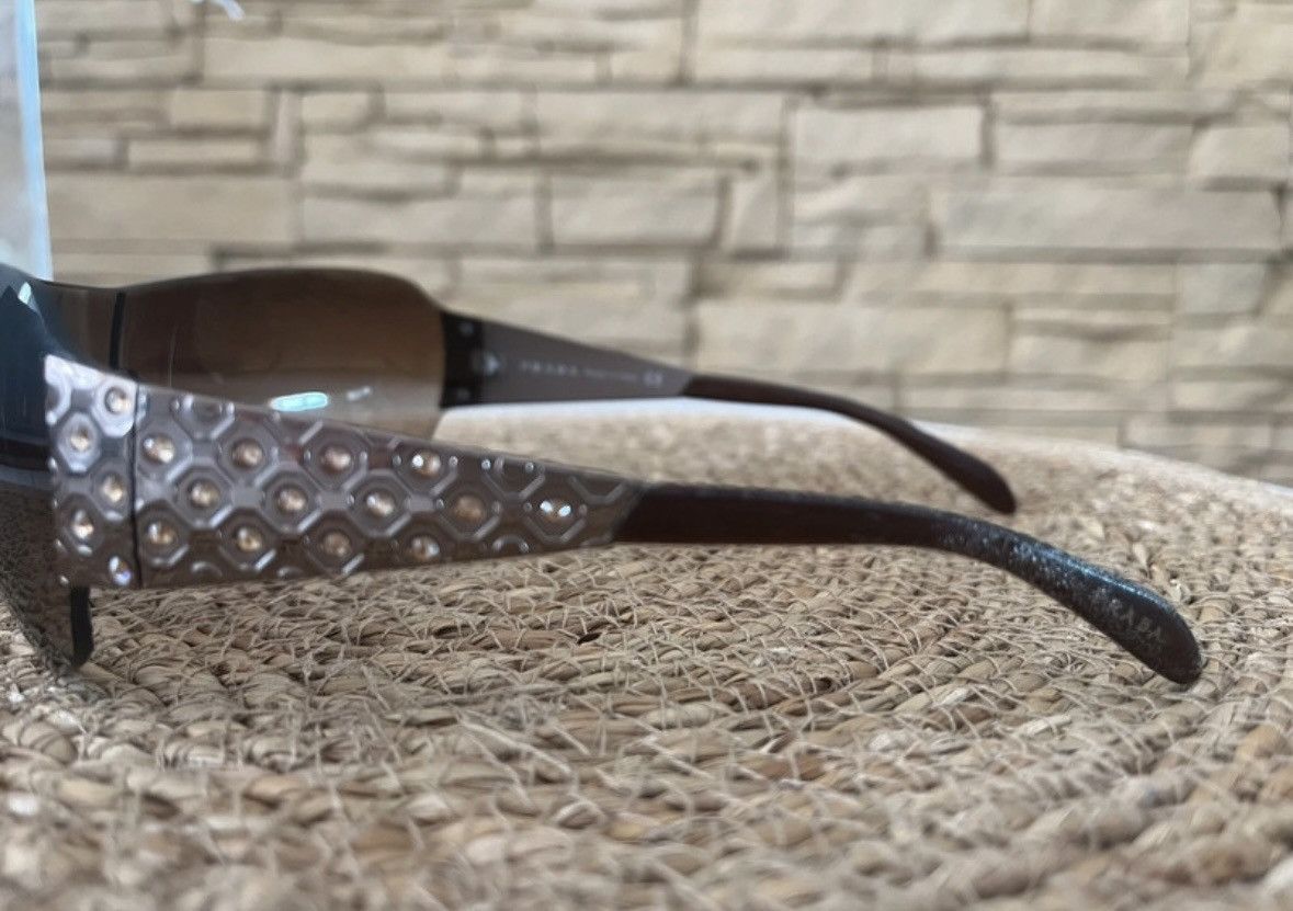 Prada × Vintage Vintage Prada sunglasses SPS 60I rhinestones Size ONE SIZE - 6 Thumbnail