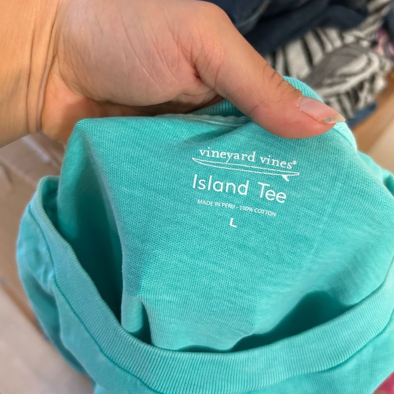 Vineyard Vines Vineyard Vines Men’s Aqua Long Sleeve Island Tee Size US L / EU 52-54 / 3 - 3 Thumbnail