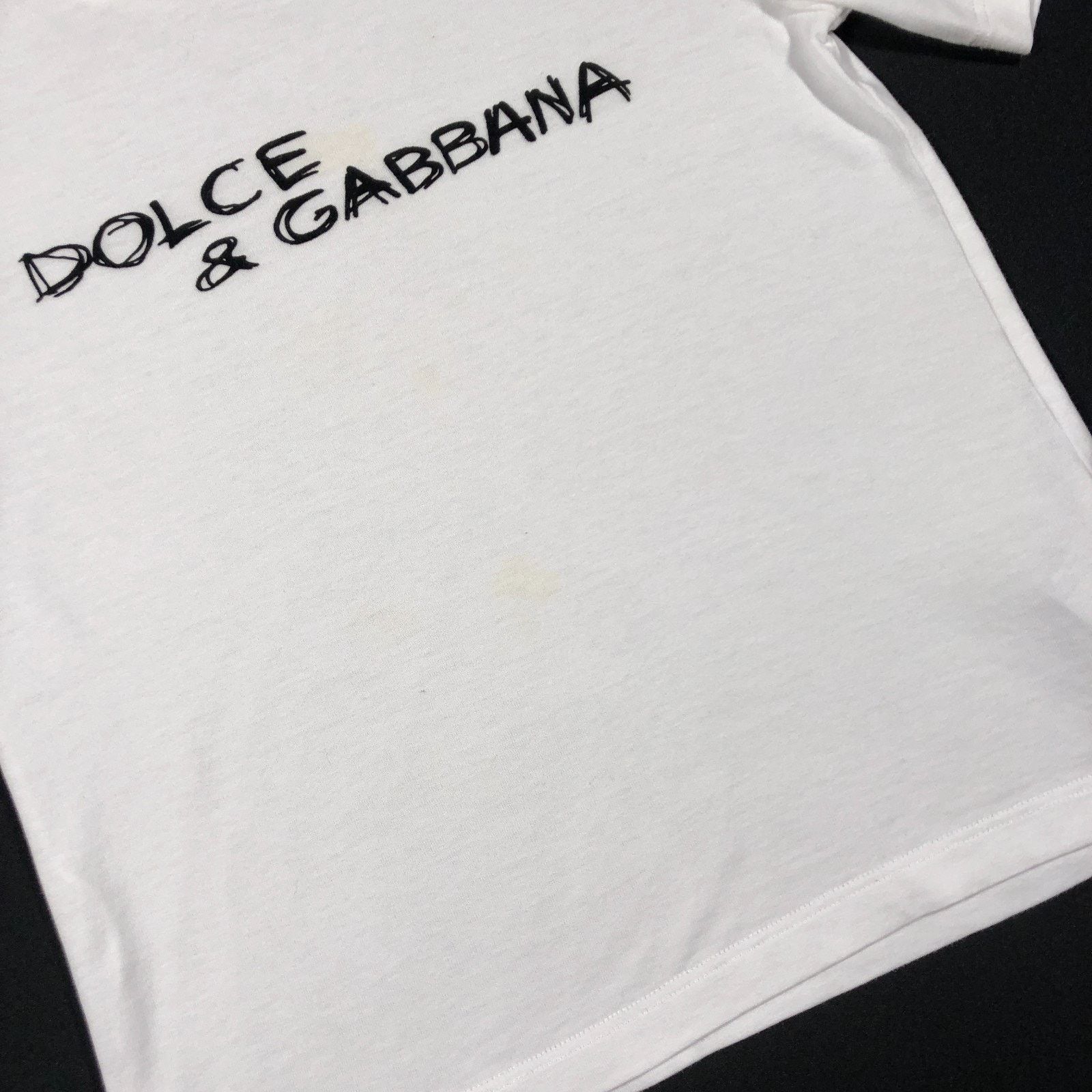 Dolce & Gabbana Dolce & Gabbana Scrible Logo White Tee Size Kids Youth 5 5T Size US XXS / EU 40 - 3 Thumbnail